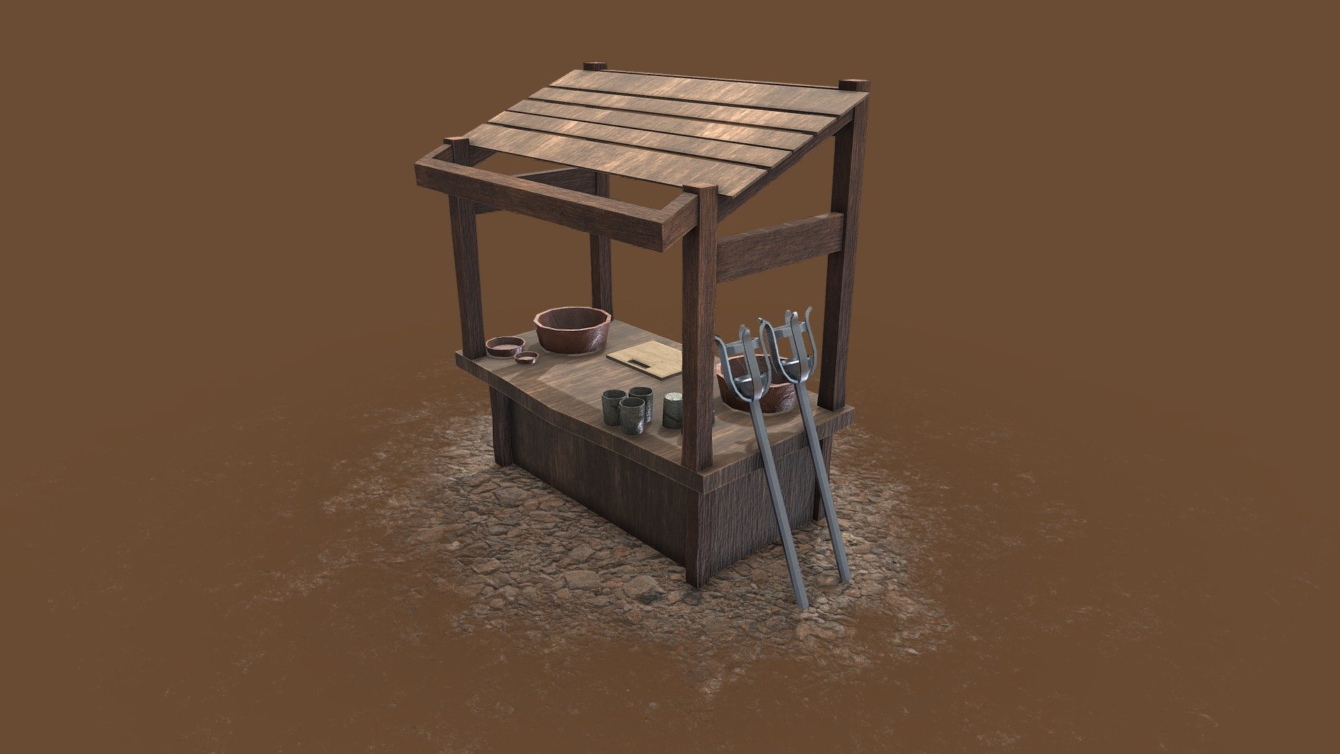 Medieval Market Stall Asset 4/4