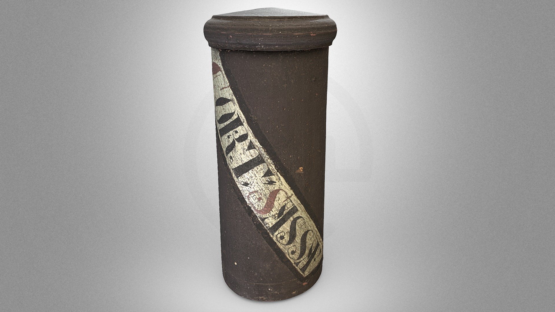 Wooden apothecary vessel for the bark