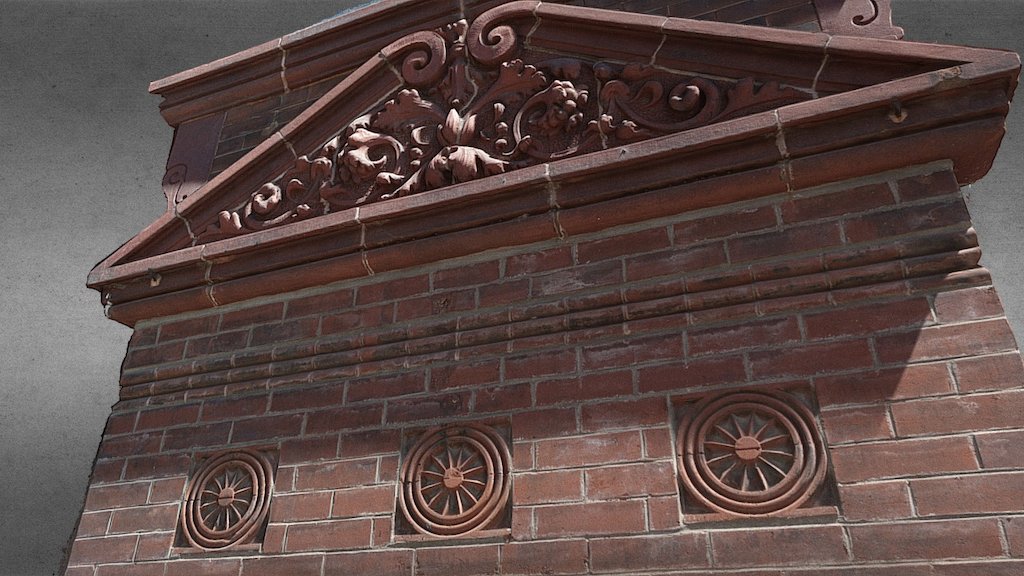19th Century Terracotta Pediment