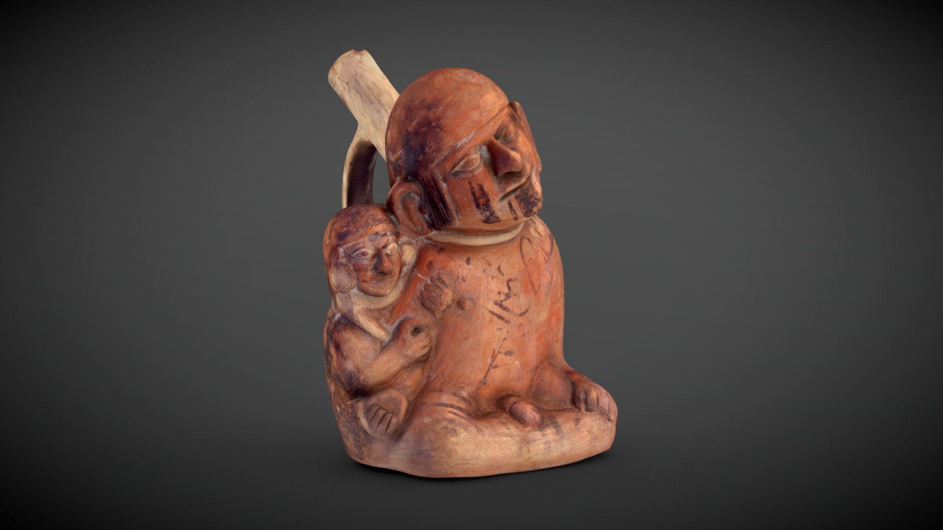 Anthropomorphic vessel of the Moche culture
