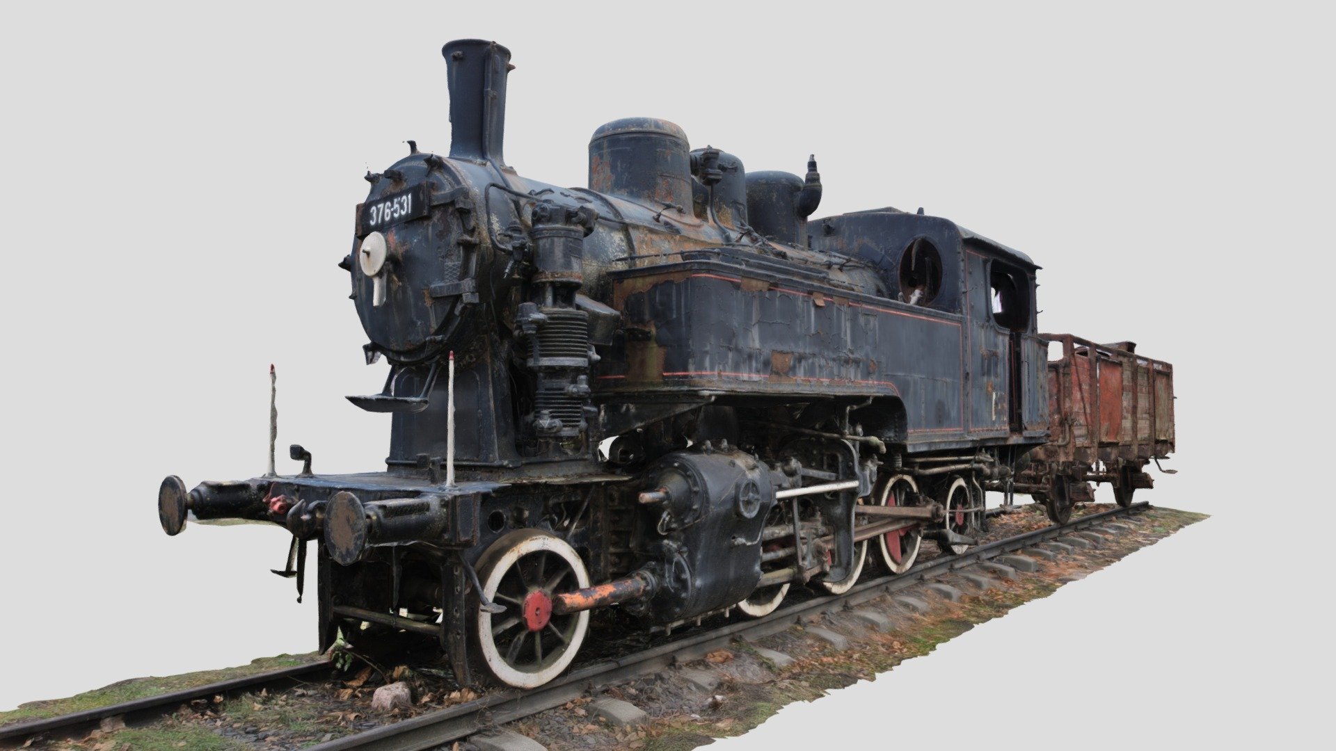 1922 Steam locomotive with wooden carriage