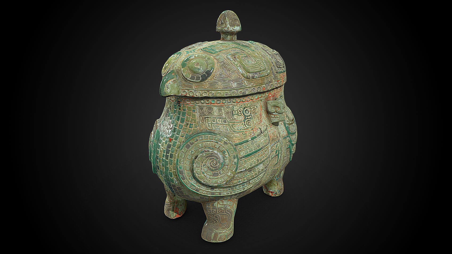 You vessel in double-owl shape, 12th-11th C BCE