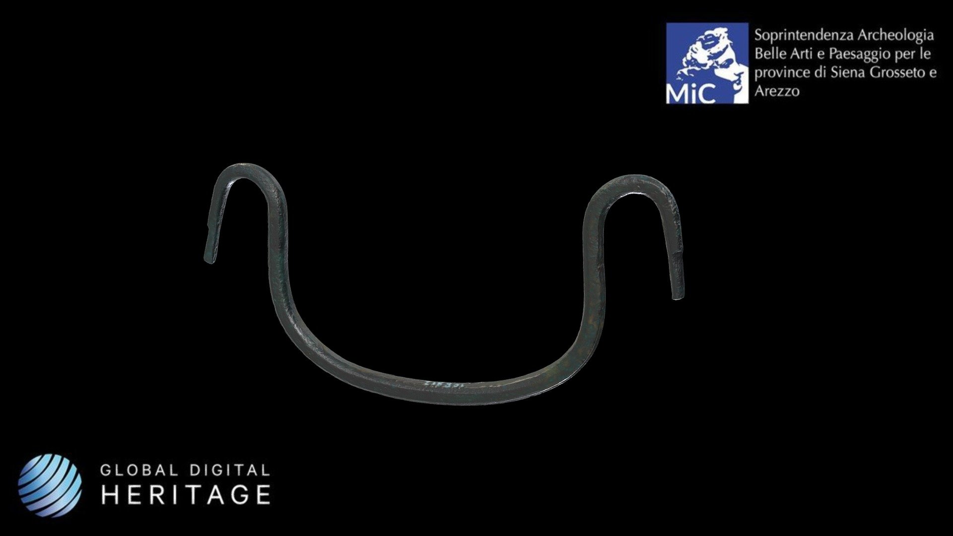 Etruscan bronze handle
