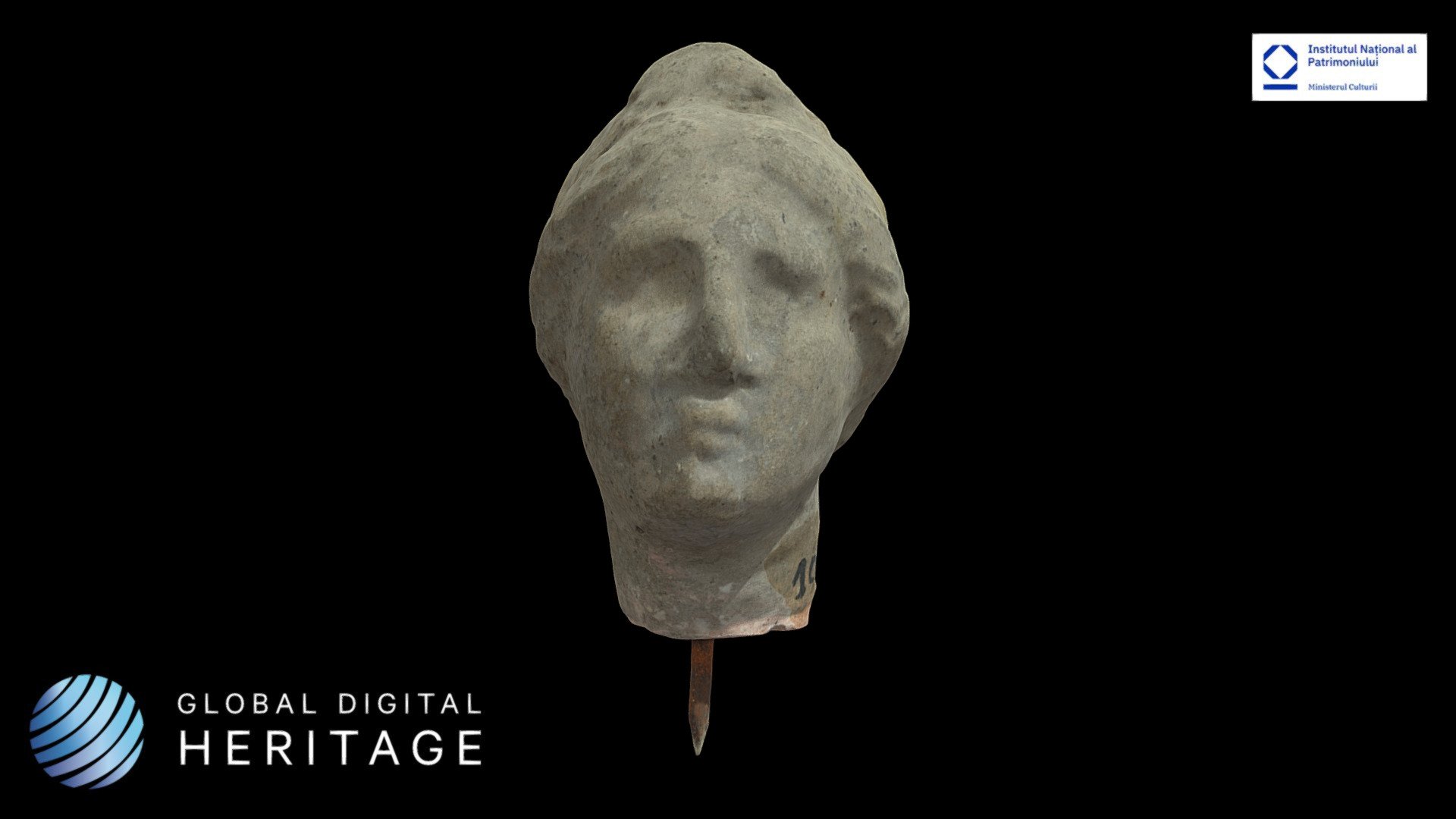 Terracotta head statue