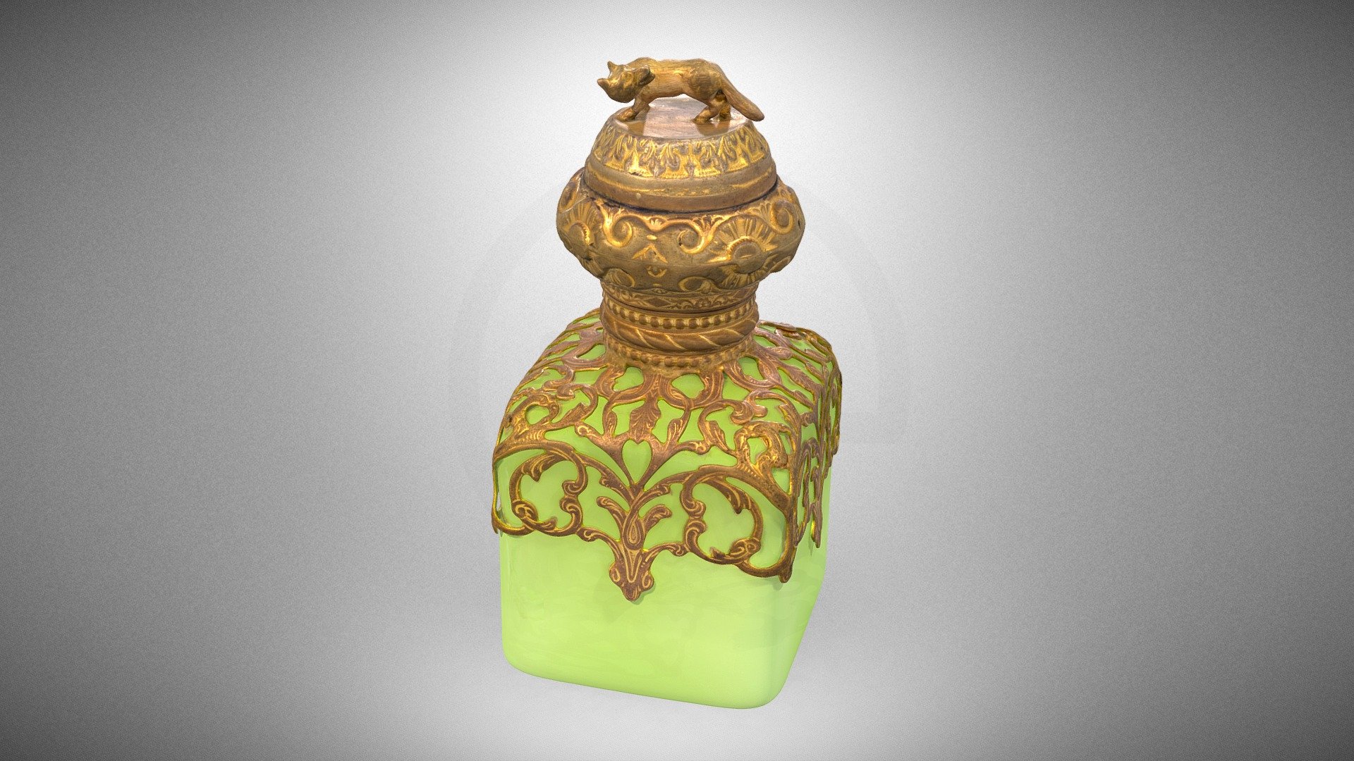 Bottle with an openwork decoration