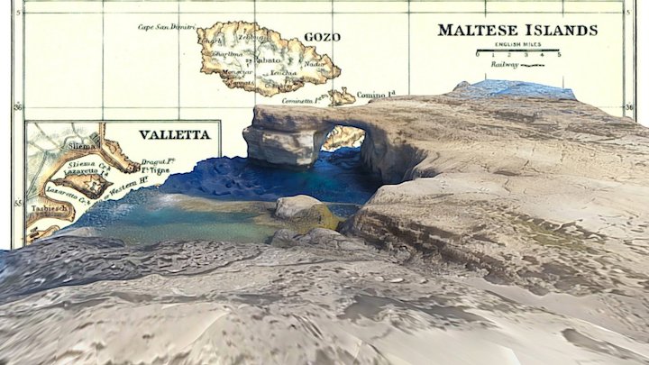 Azure Window - 3D scan before the collapse, 2016