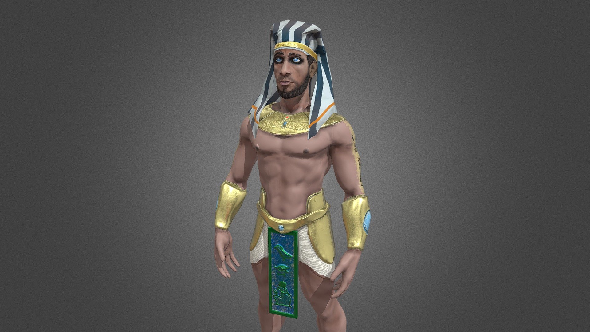 Egyptian Character - Low Poly