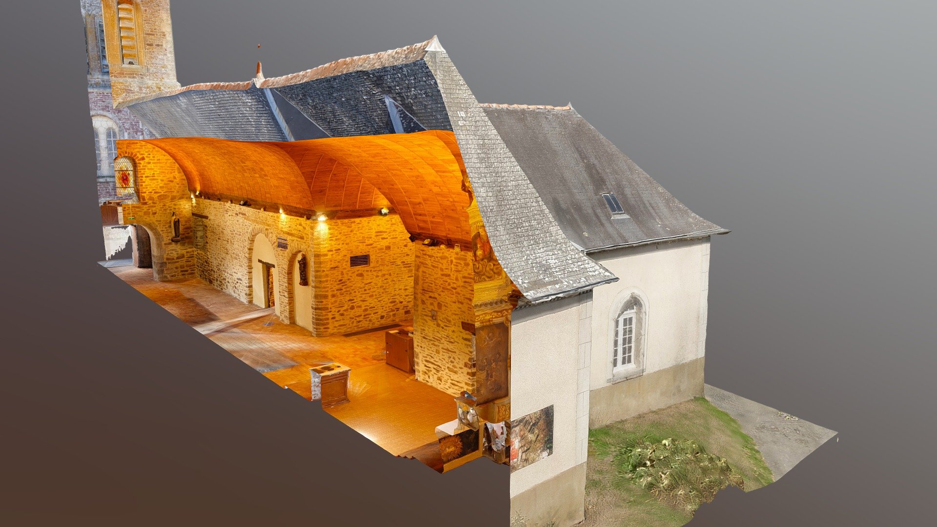 Eglise de Saint-Thurial - Scan complet coupe
