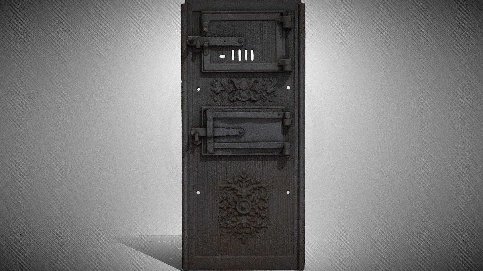 Ornamental stove door from the house of Kluger