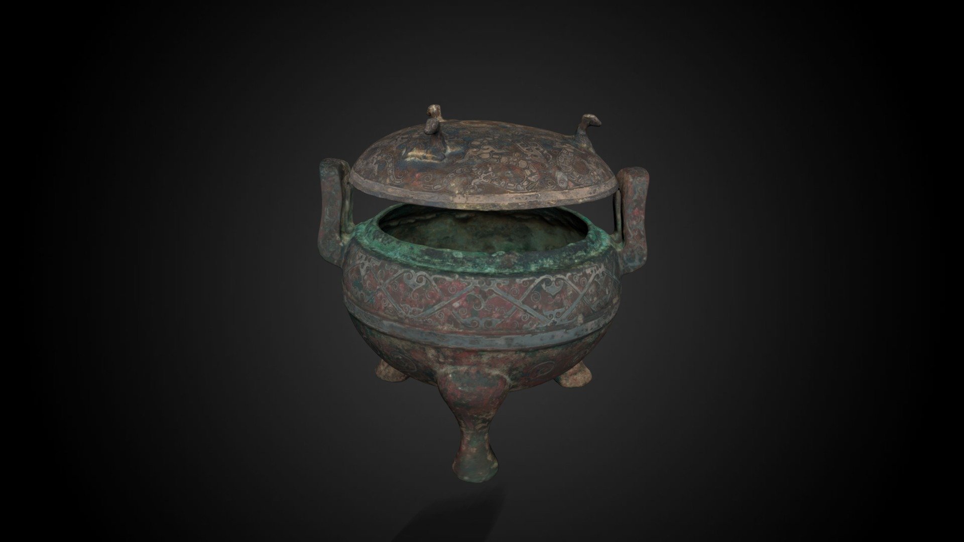 Bronze 'Ding' food vessel, 5th C BCE