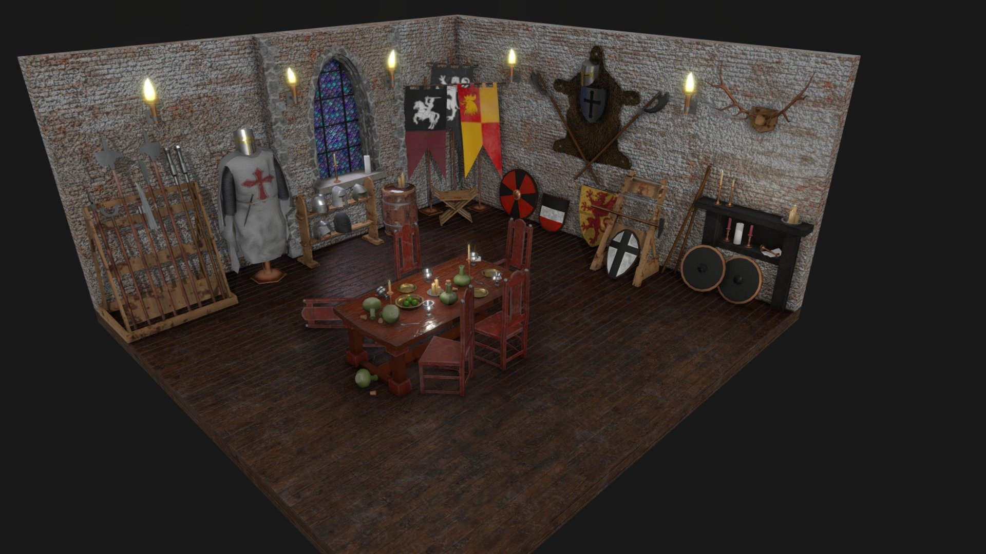 Stylized Medieval Room