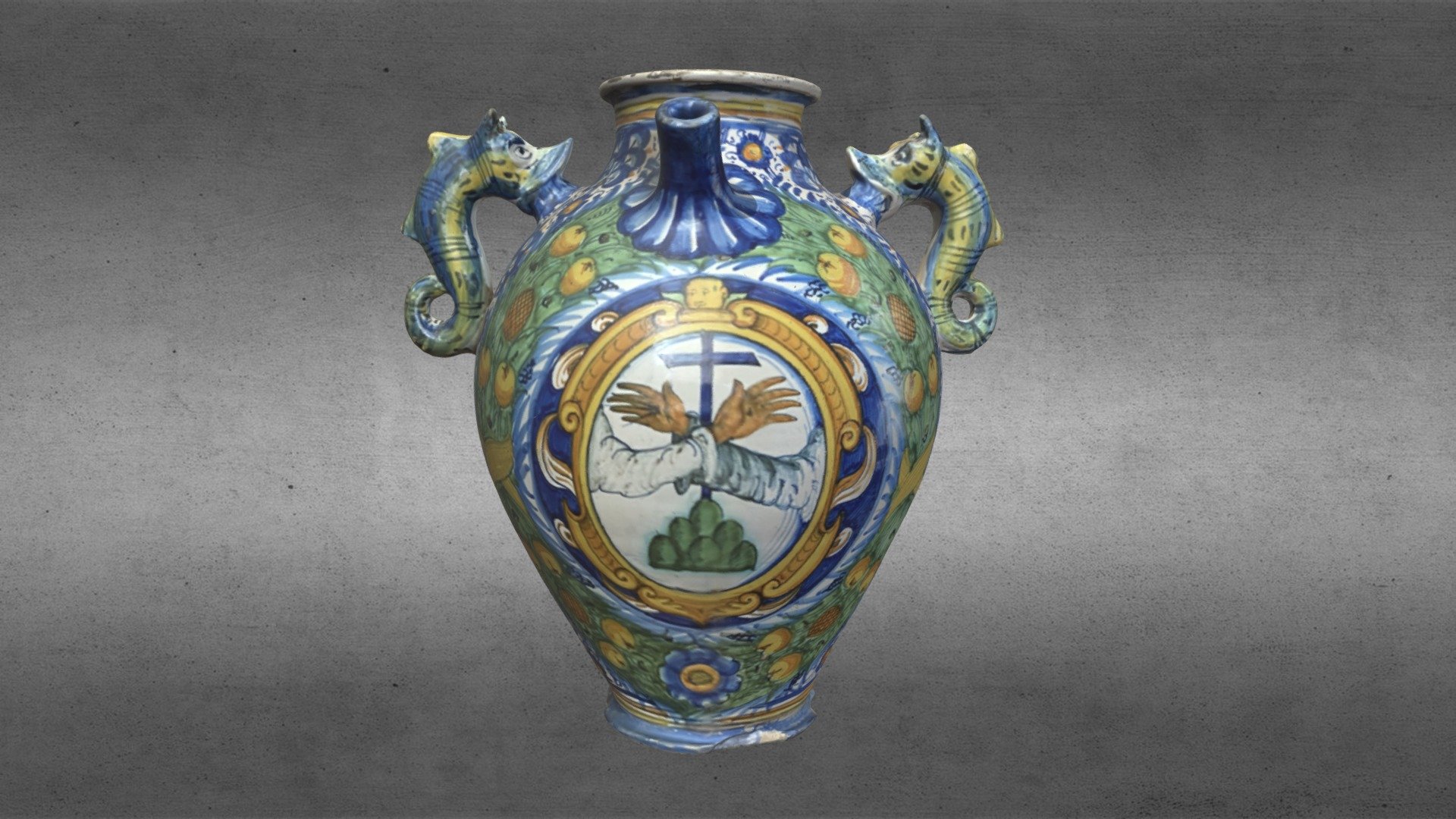 Maiolica pharmacy jar