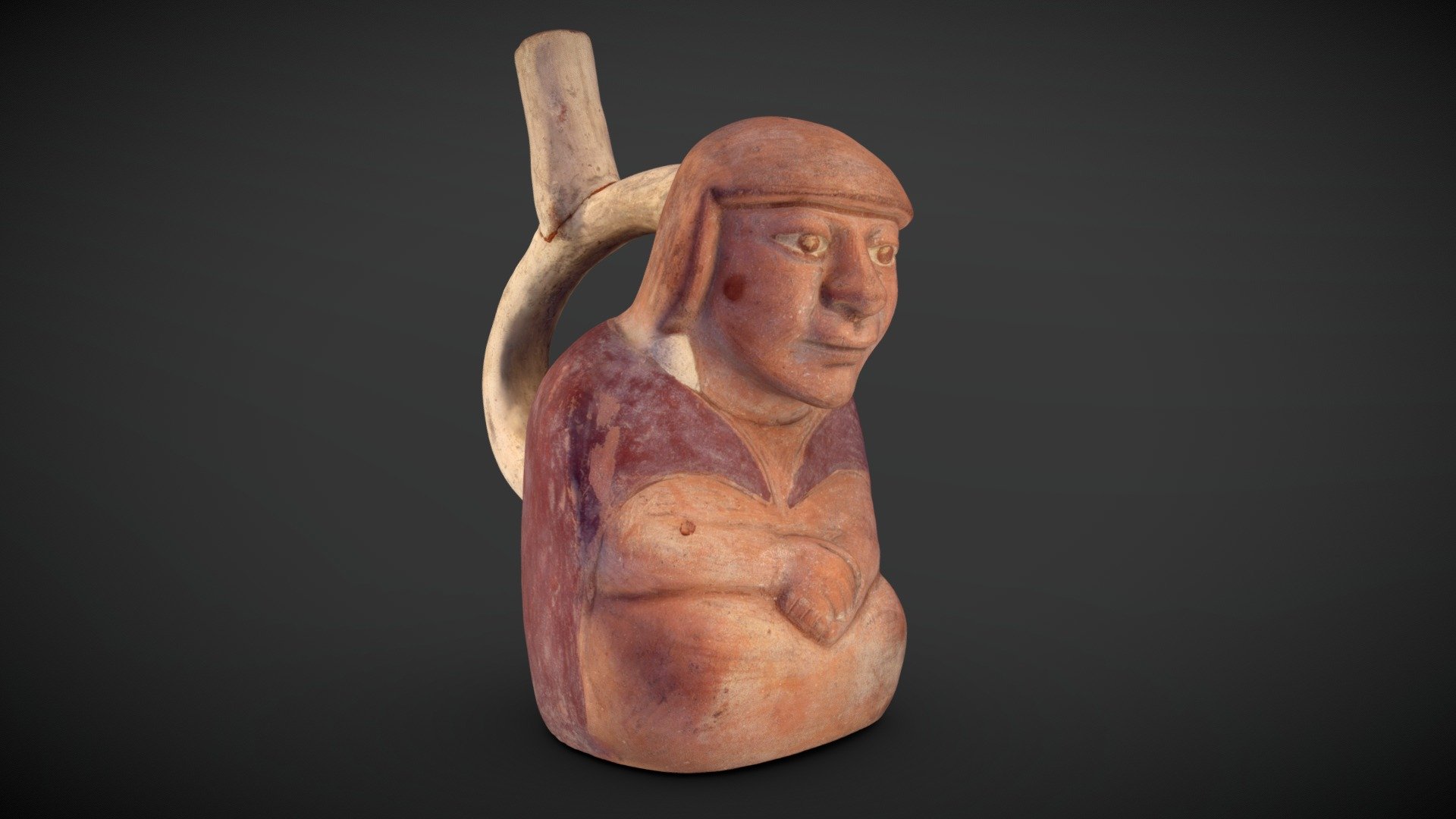 Anthropomorphic vessel of the Moche culture