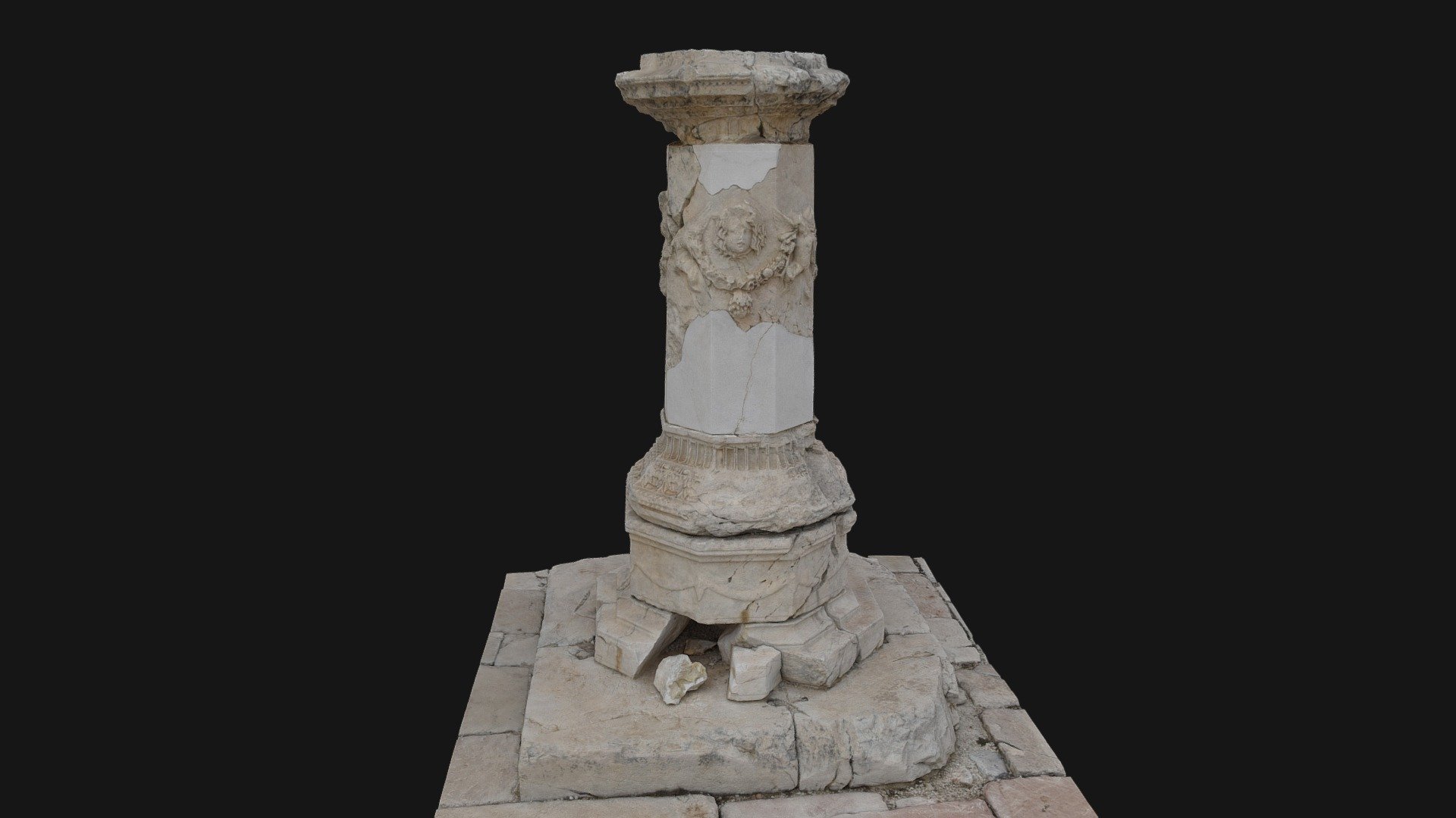 Pillar on the agora of antic city of Sagalassos