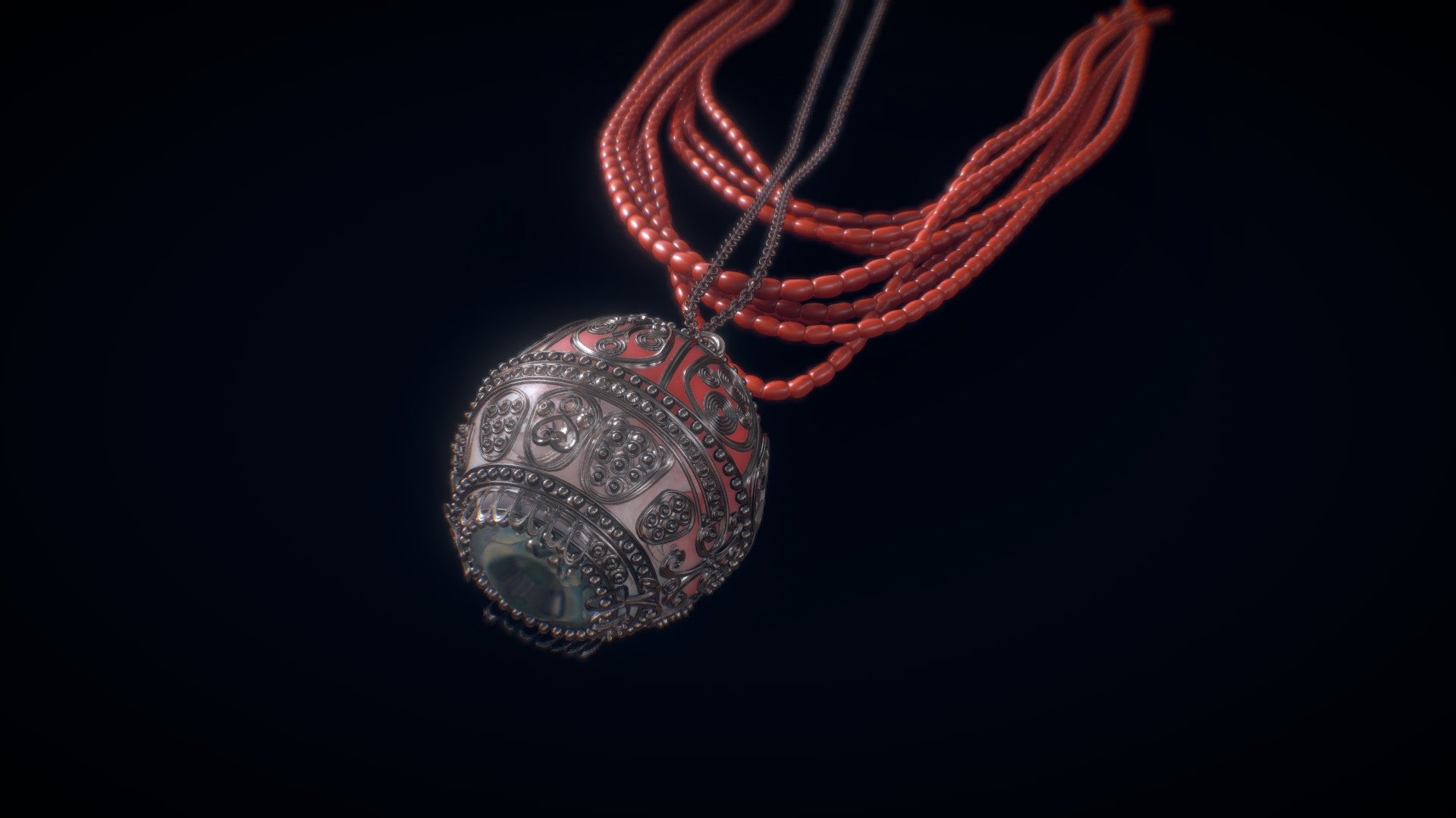 Filigree Eye Necklace