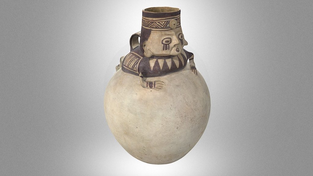 A spherical vessel with a reclining figure