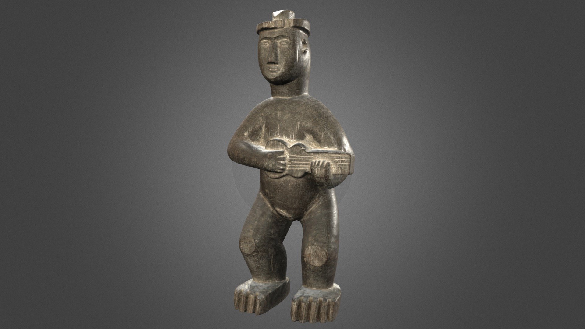 Sculpture Man with Guitar