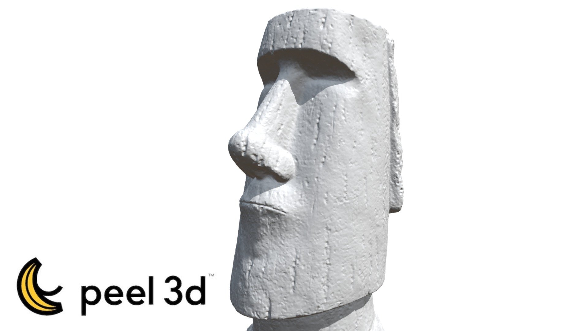 Rapa Nui statue scan with peel 3d