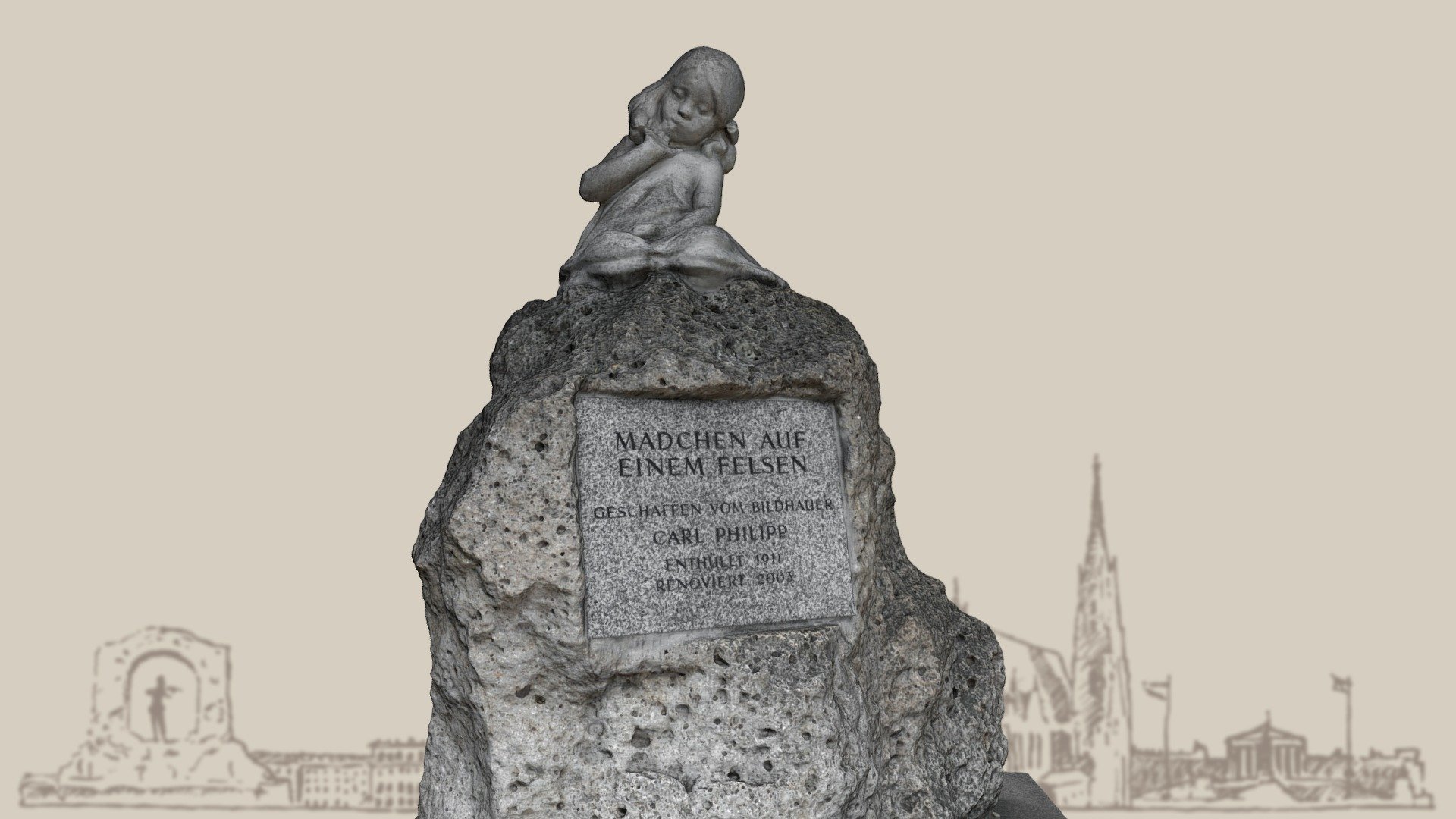 Mädchen auf Felsen