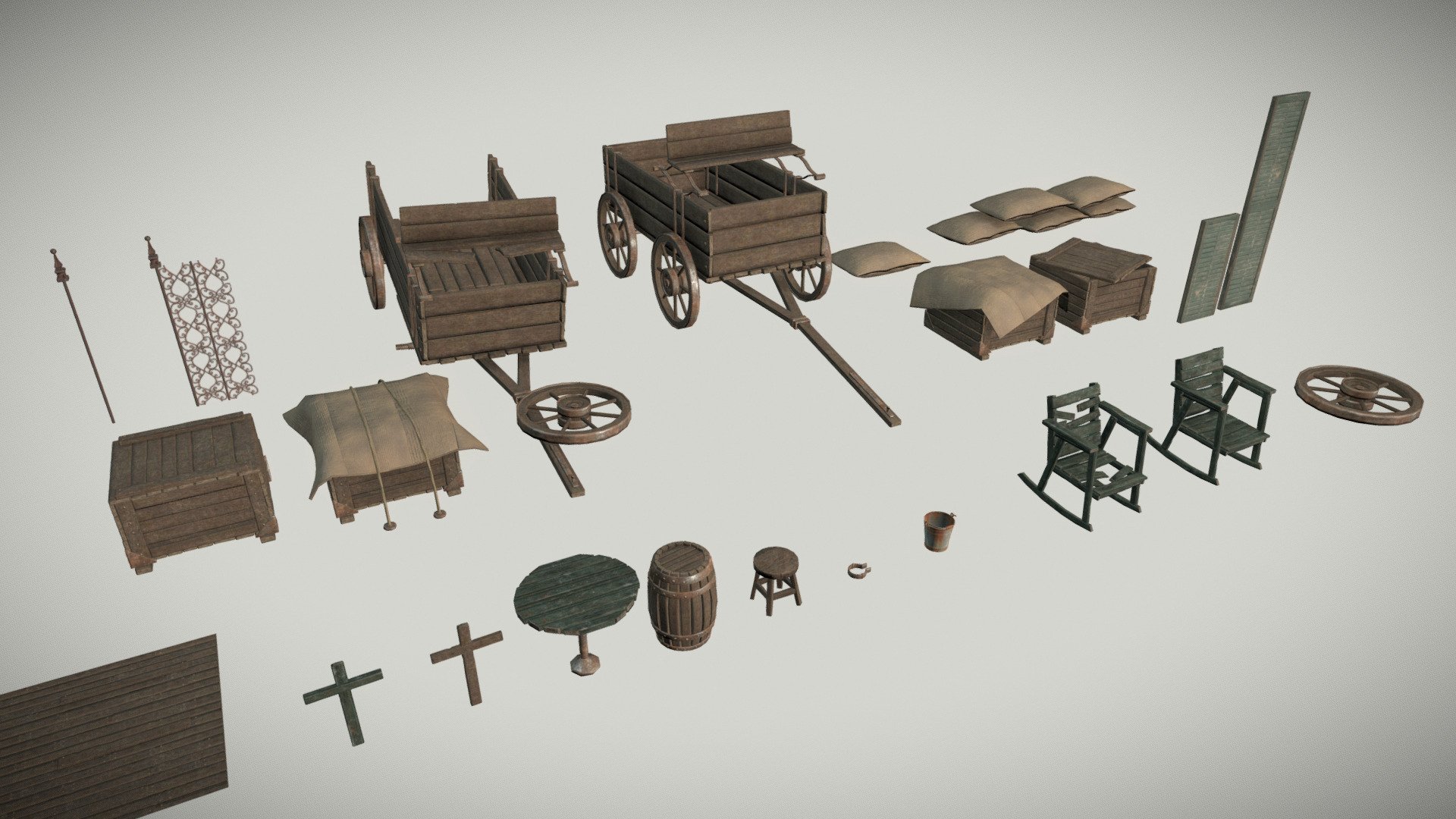 Southern Gothic (western) prop kit