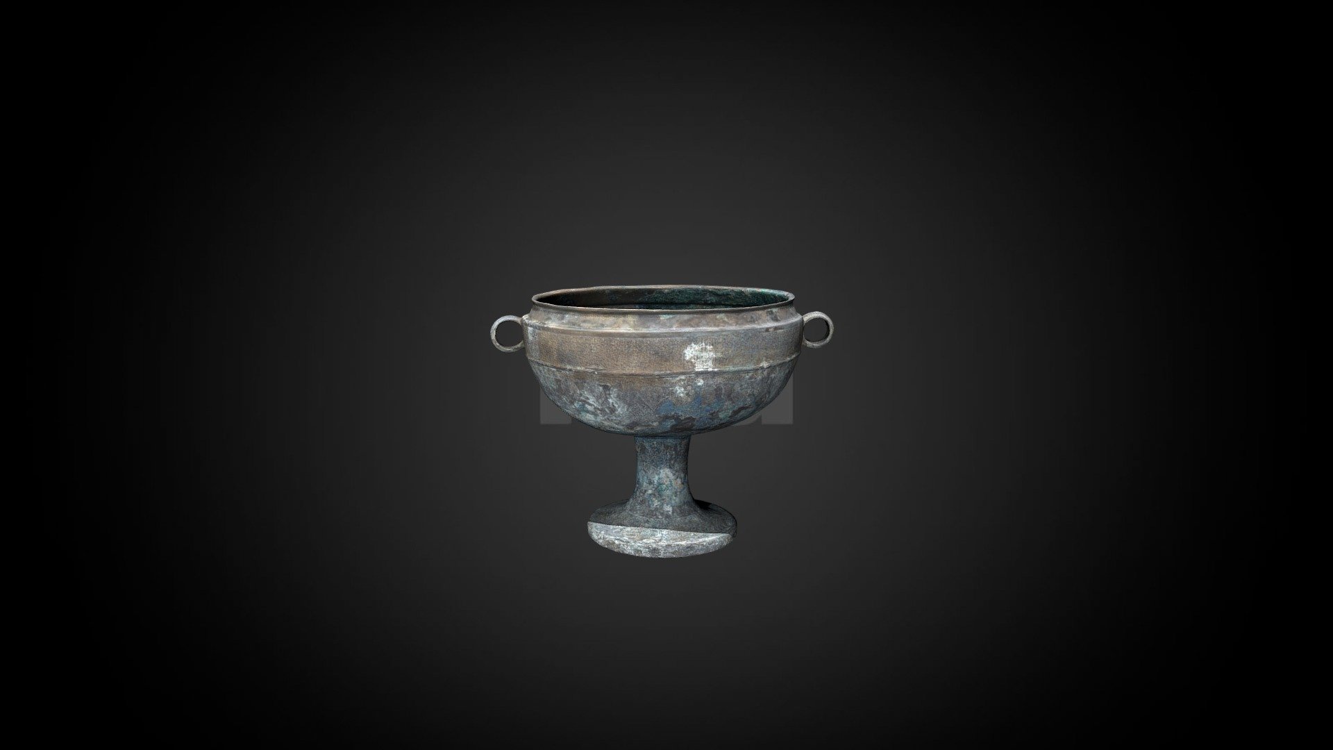 Dou Food Vessel base, one of a pair, 400 BCE