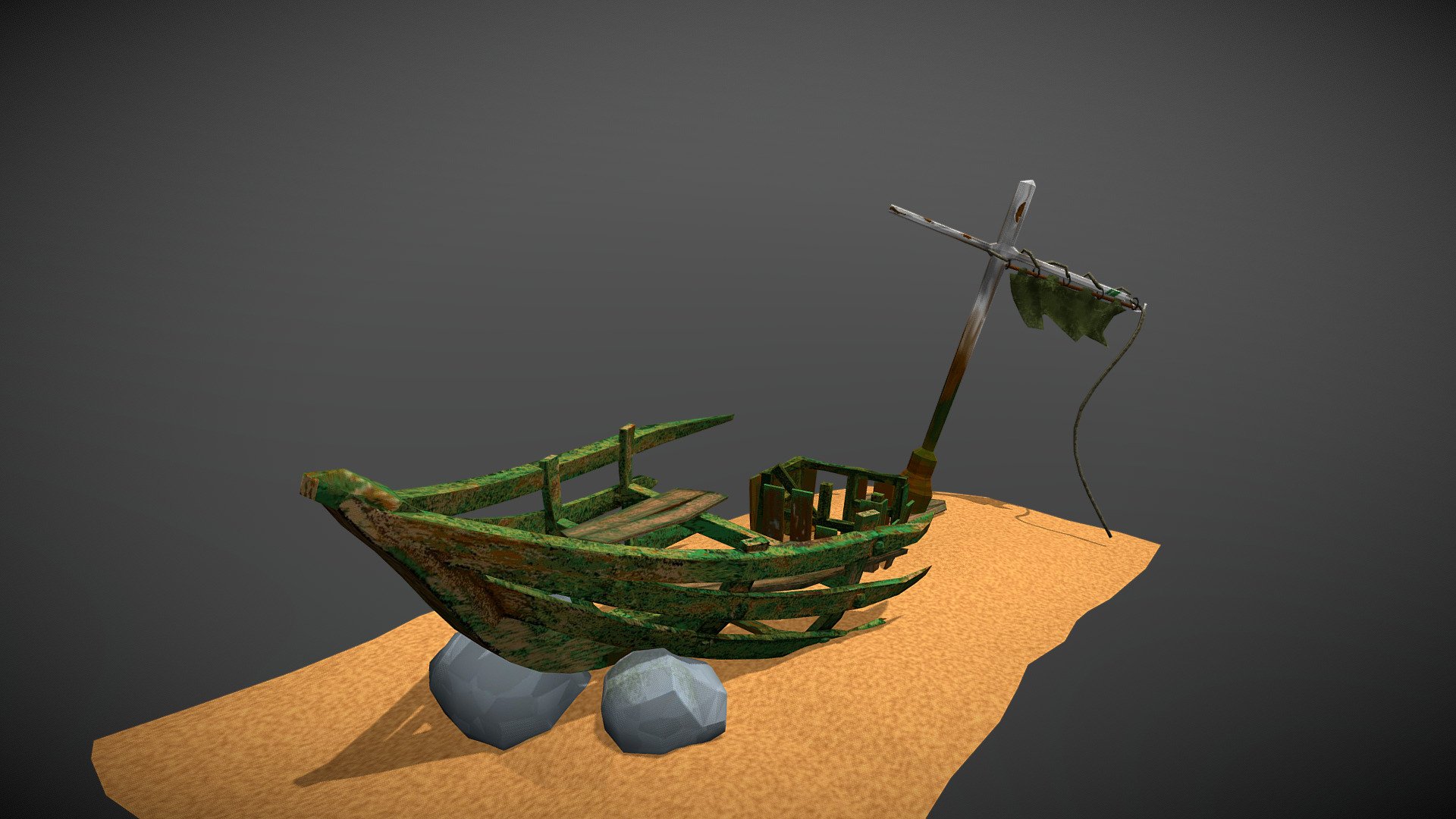 shipwreck low poly