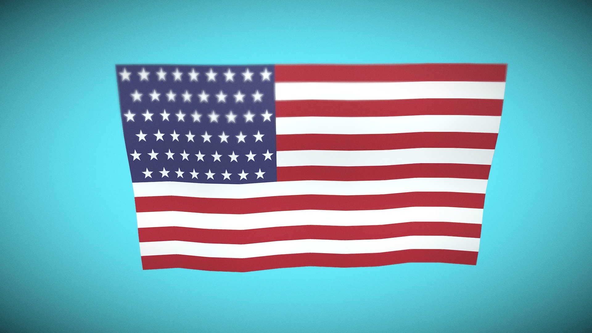 Moving American Flag