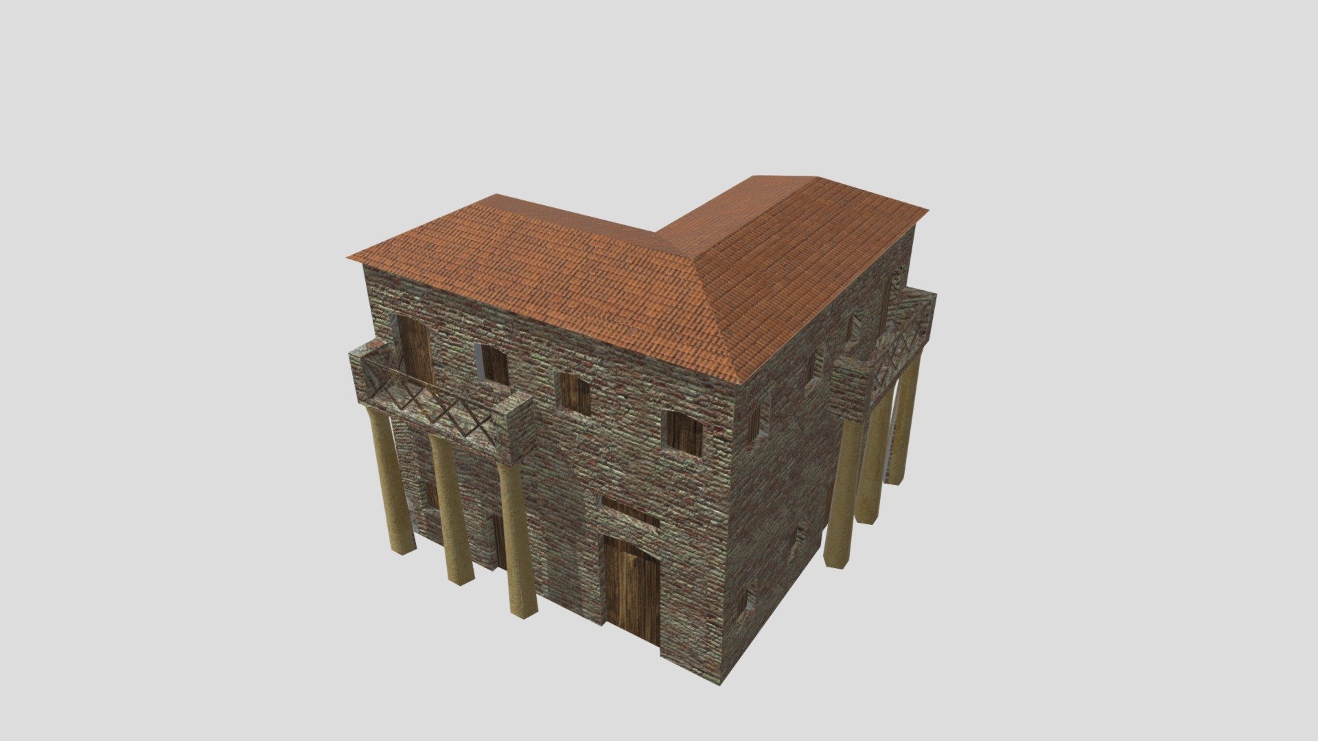 Low Poly Roman Insula 4 (WIP)