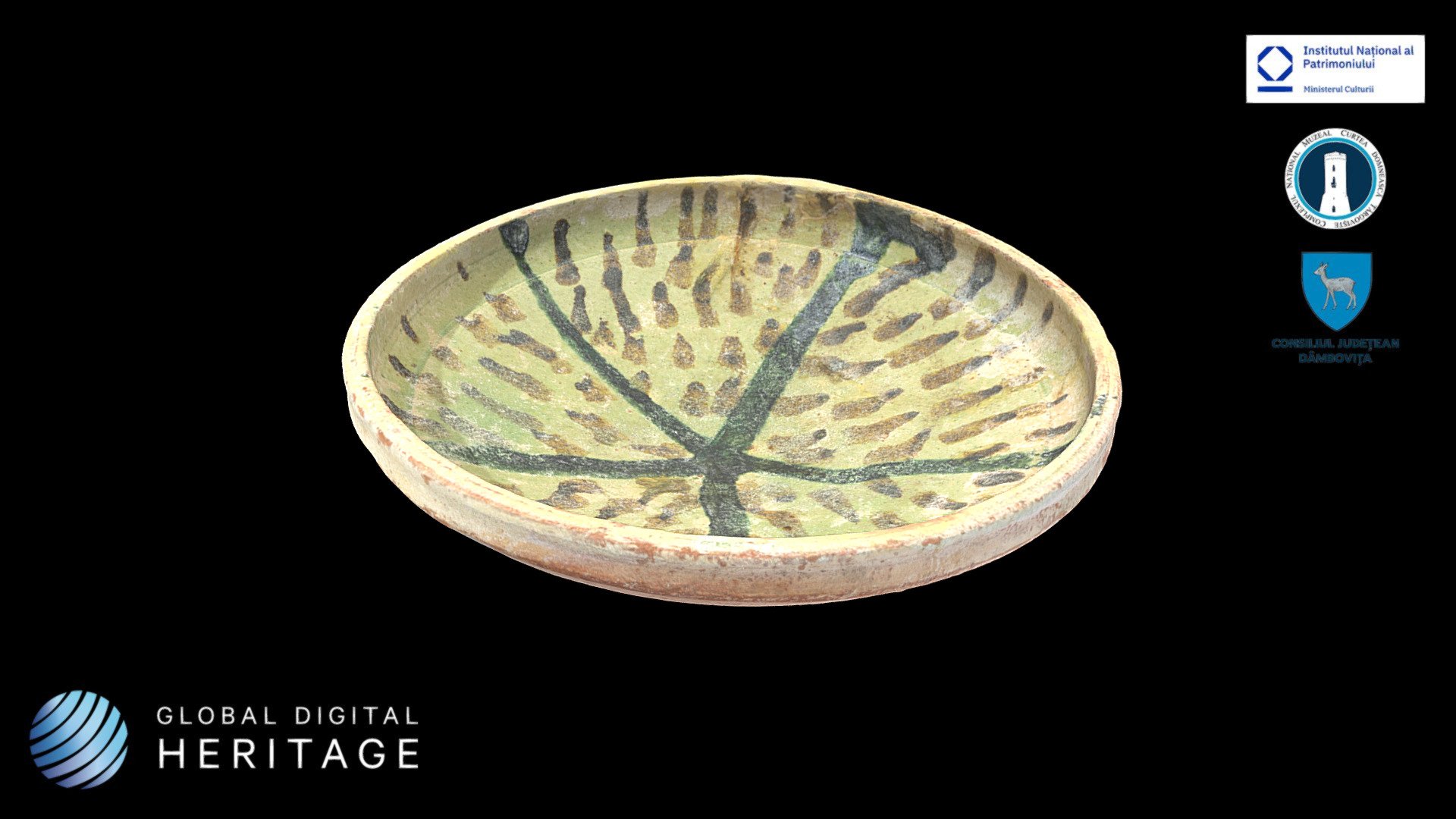 Ceramic glazed bowl