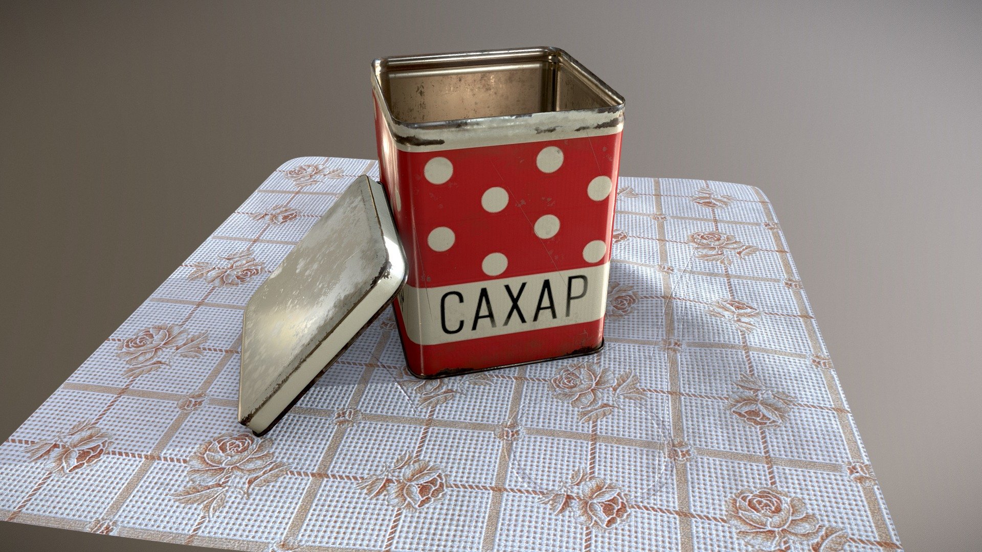 Jar with red peas_Банка в красный горошек СССР