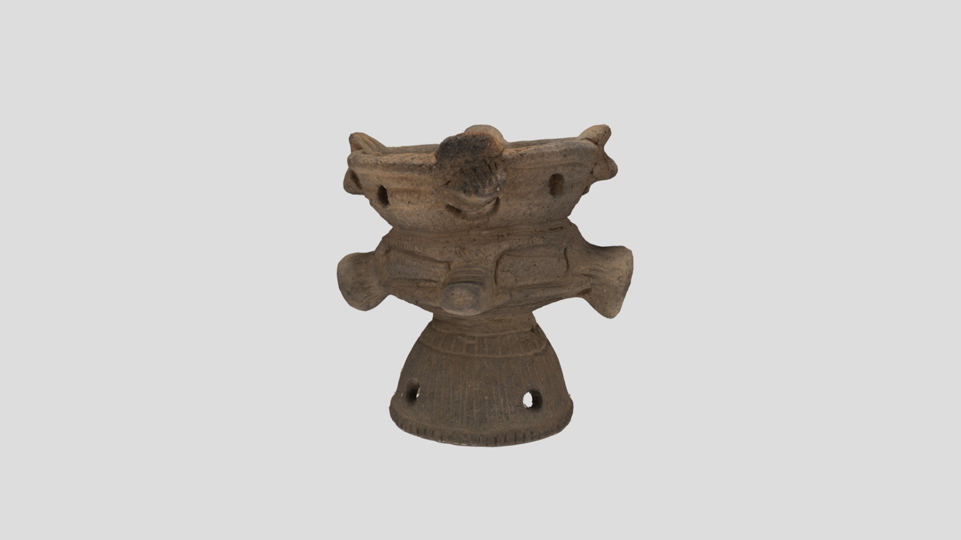 異形台付土器　irregular shaped vessel with pedestal