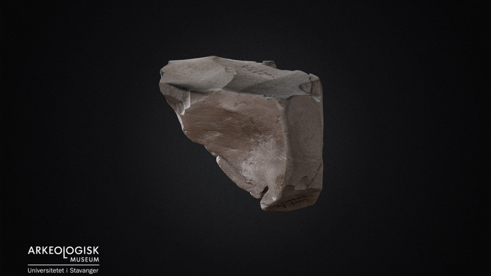 Core of flint with two opposite platforms.