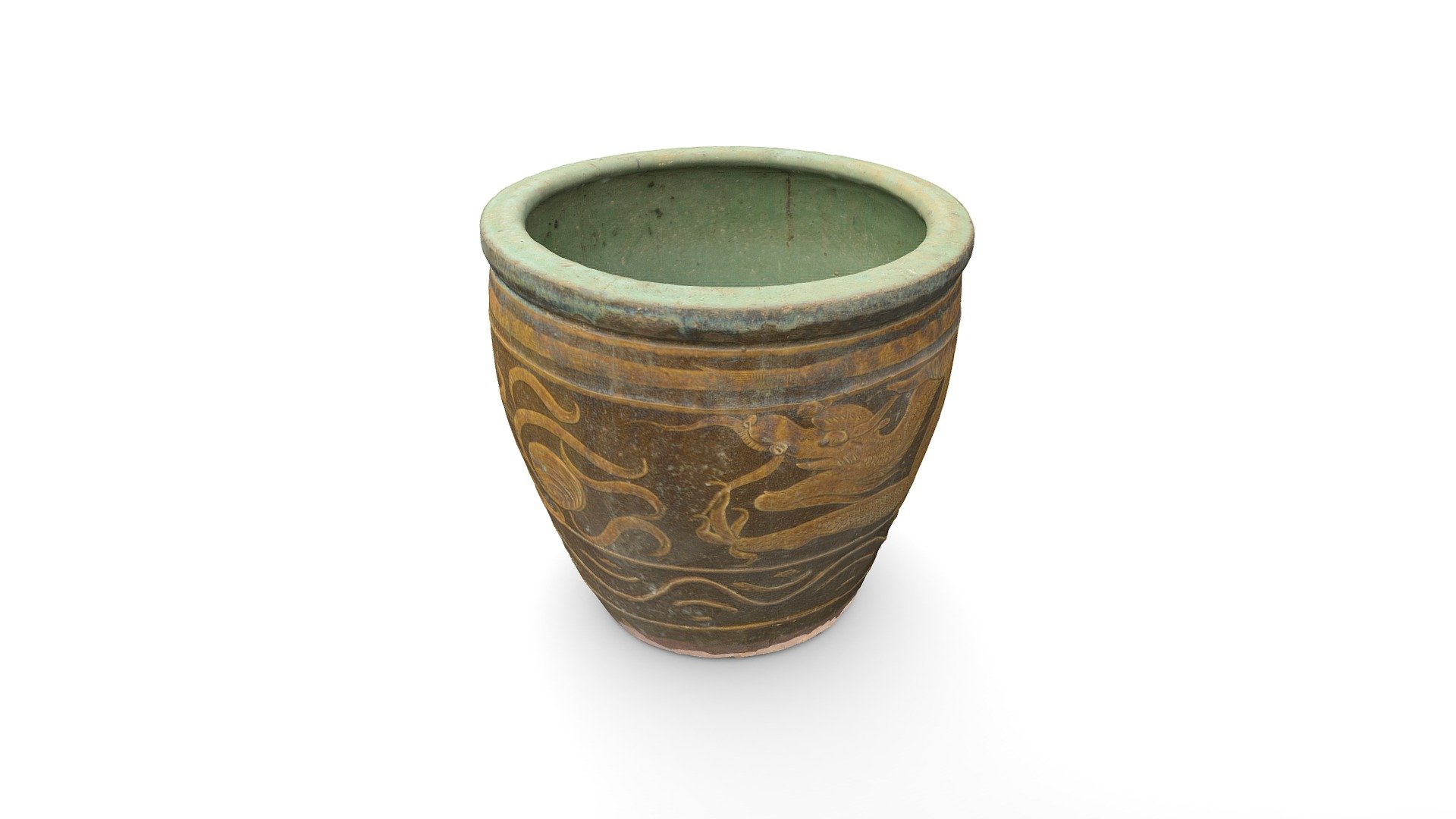 Vintage Dragon Urn