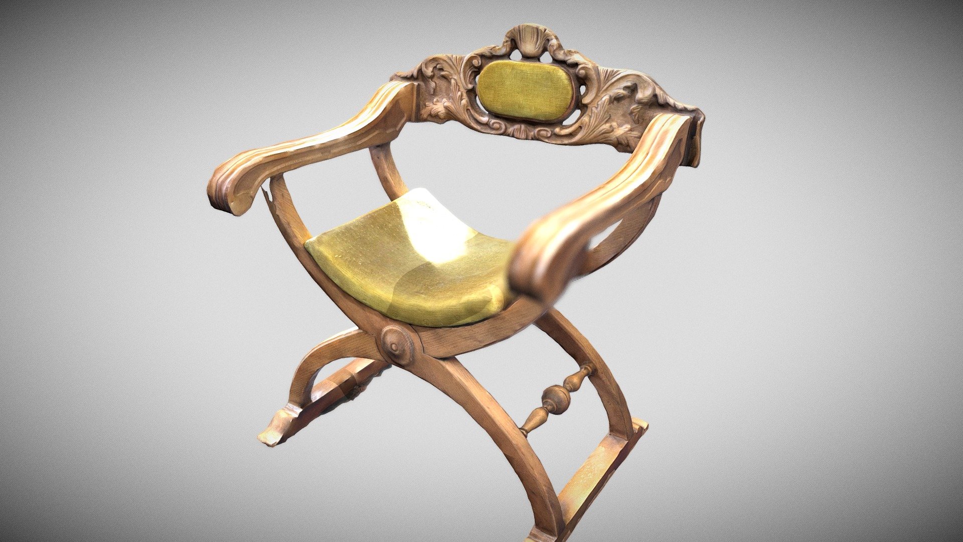 Roman Chair - Low Poly