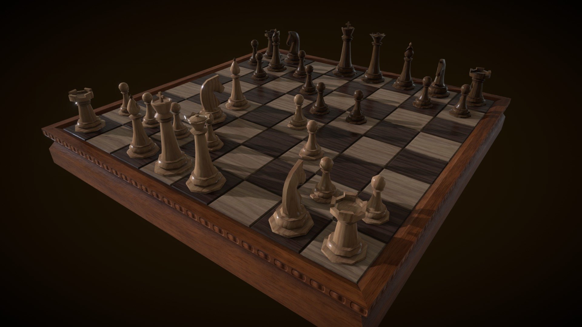 Wooden chess