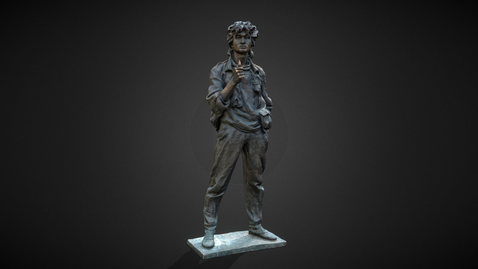 Viktor Tsoi Monument in Almaty, Kazakhstan