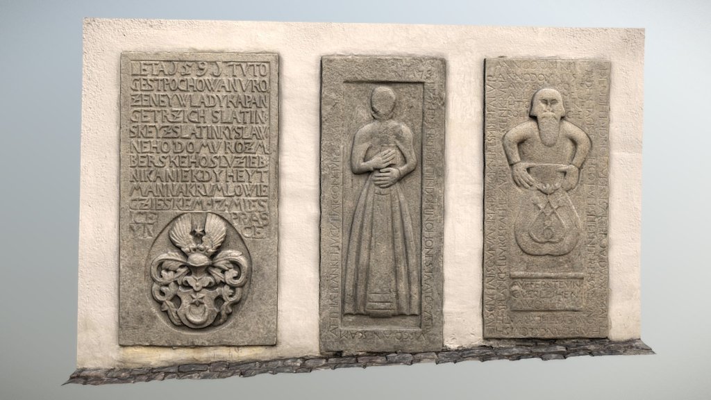 Stone relief, church of St. Vít Český Krumlov