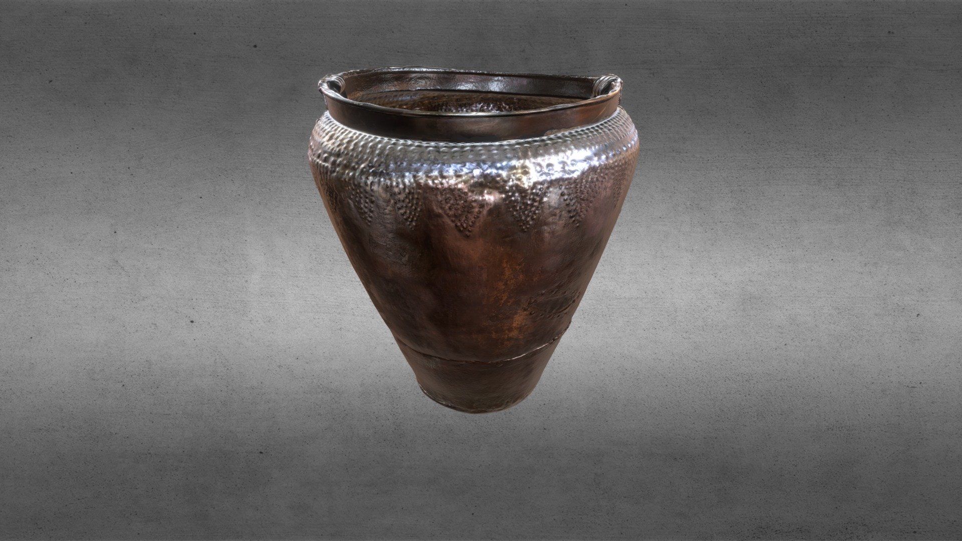 Bronze Age riveted sheet bronze bucket