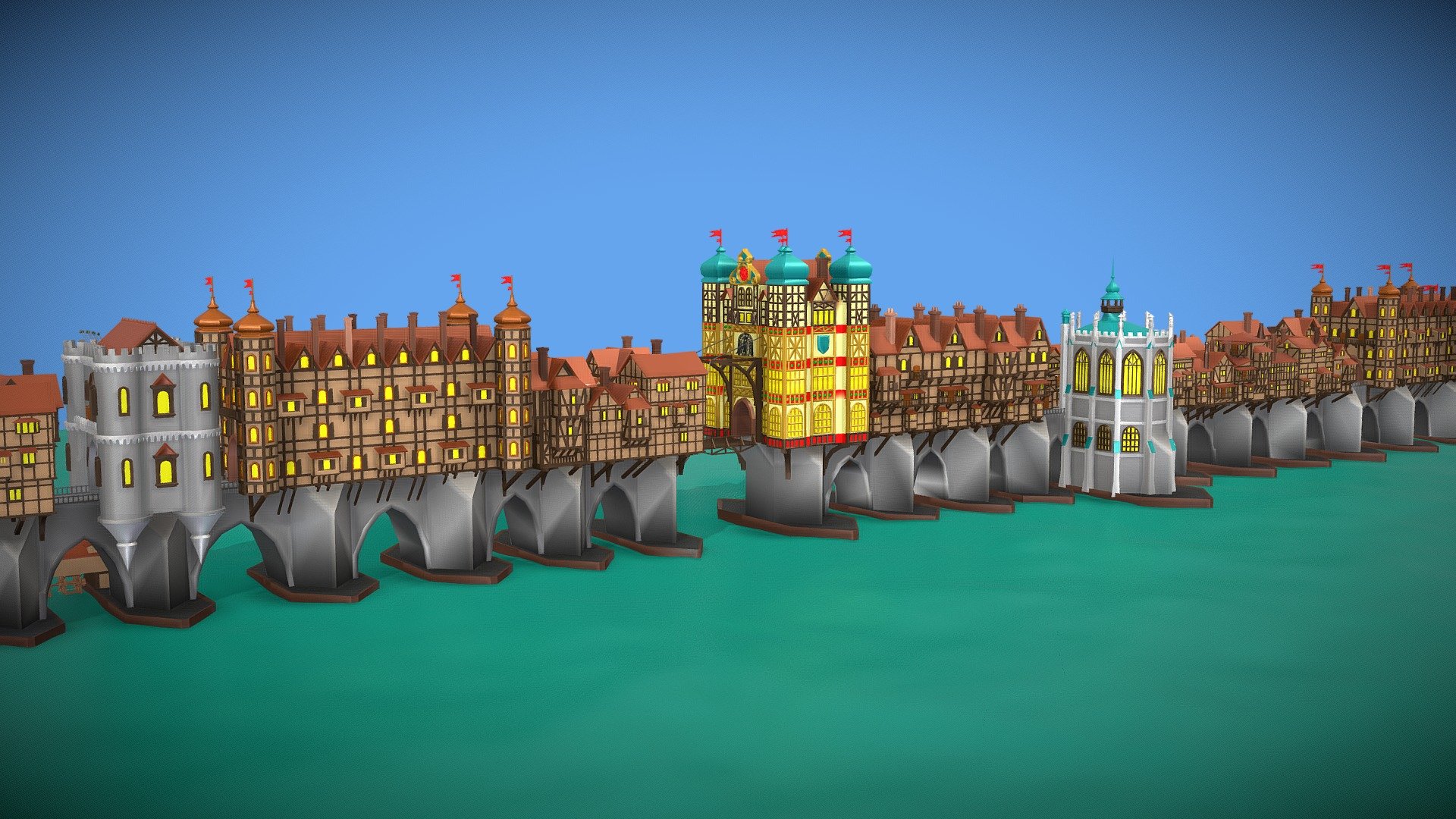 Old Elizabethan London Bridge