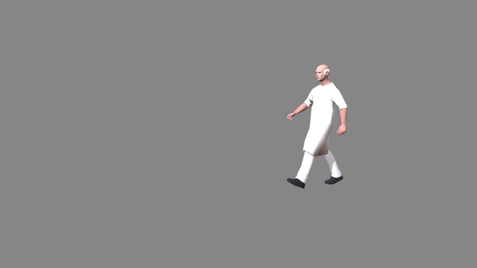 Indian Old man walking