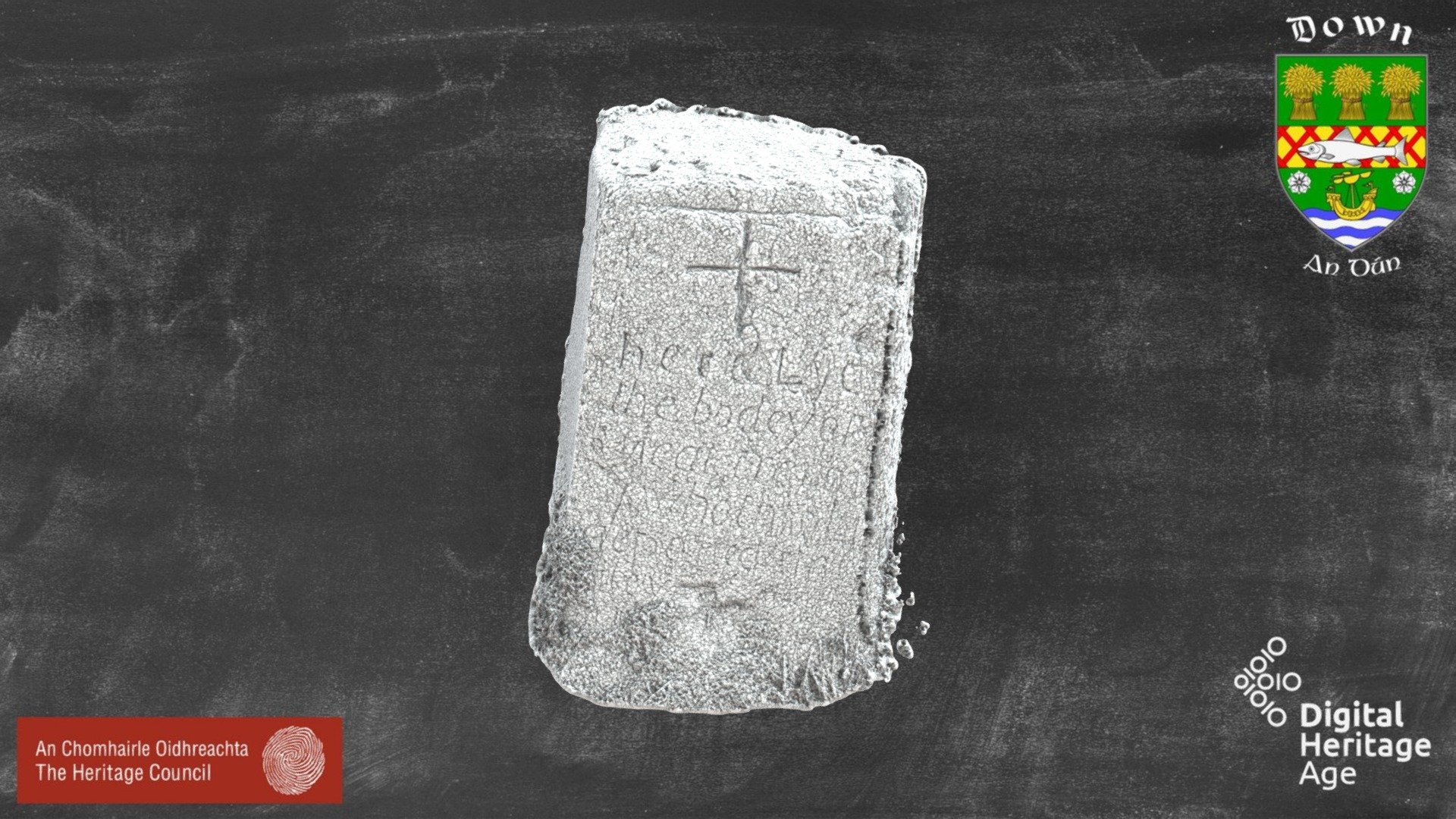 DOW047:042 - Cross Inscribed Stone 3