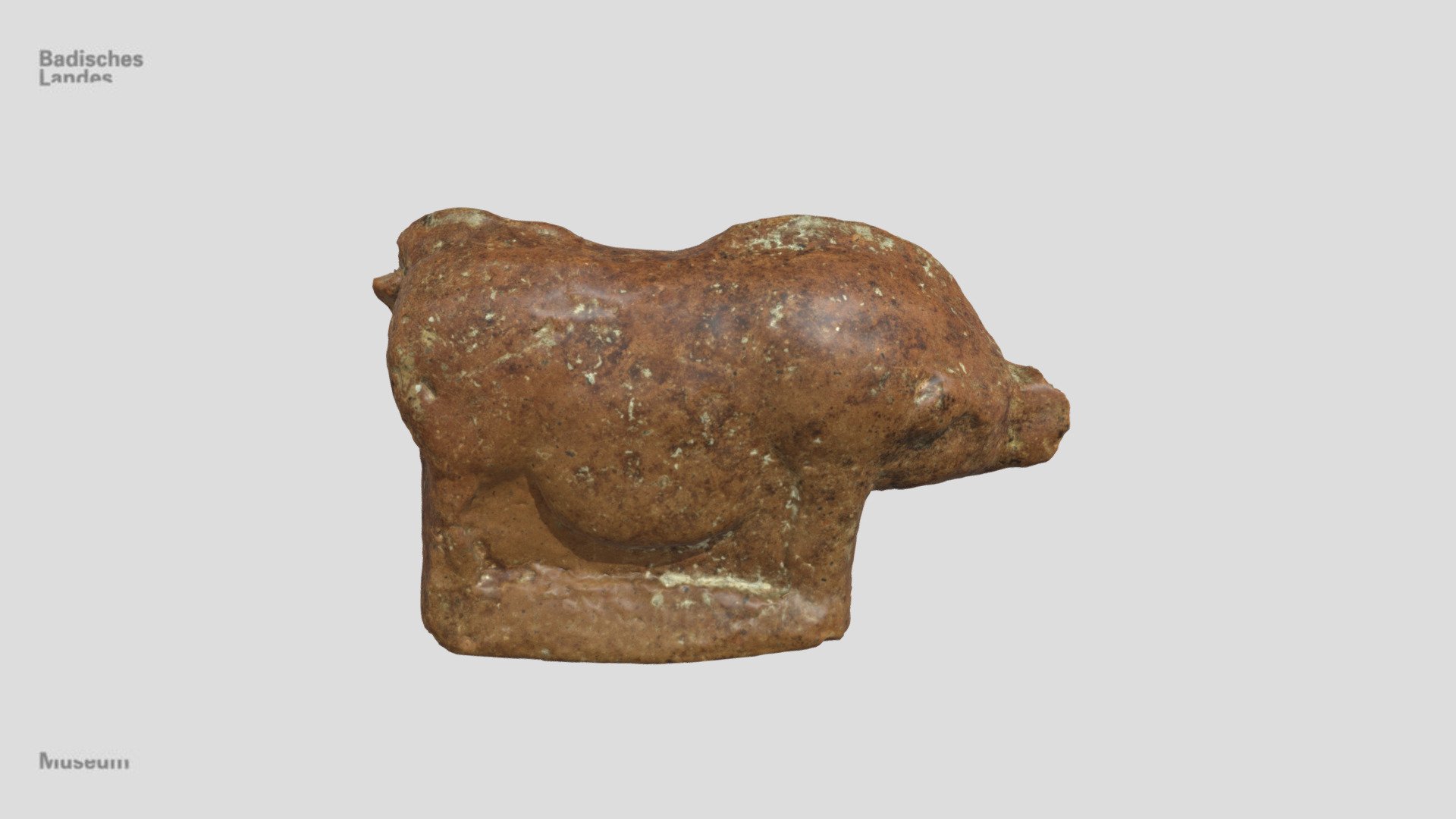 Tonfigur eines Schweines