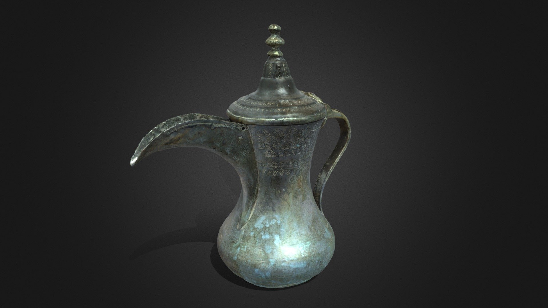 Middle East Antique Dallah Copper Coffee Pot