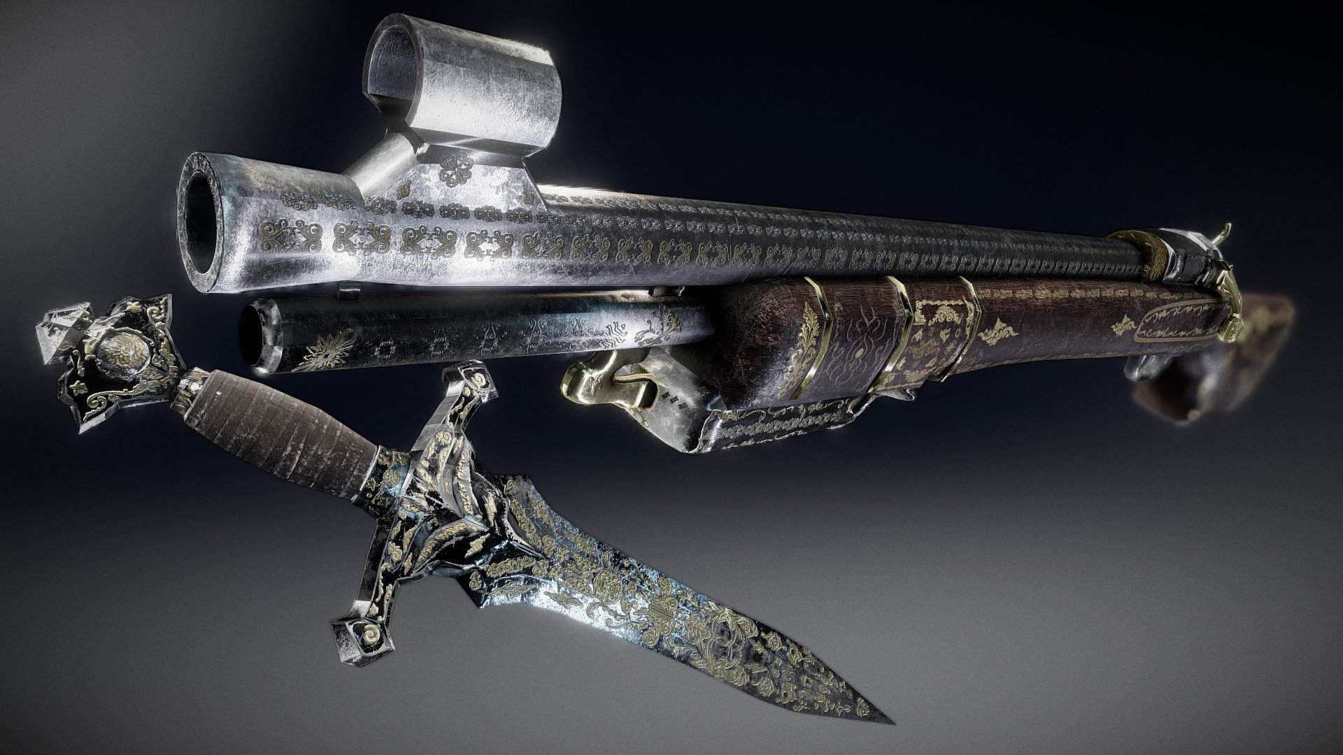 FREE | Royal Weapon Set (Game-Ready)