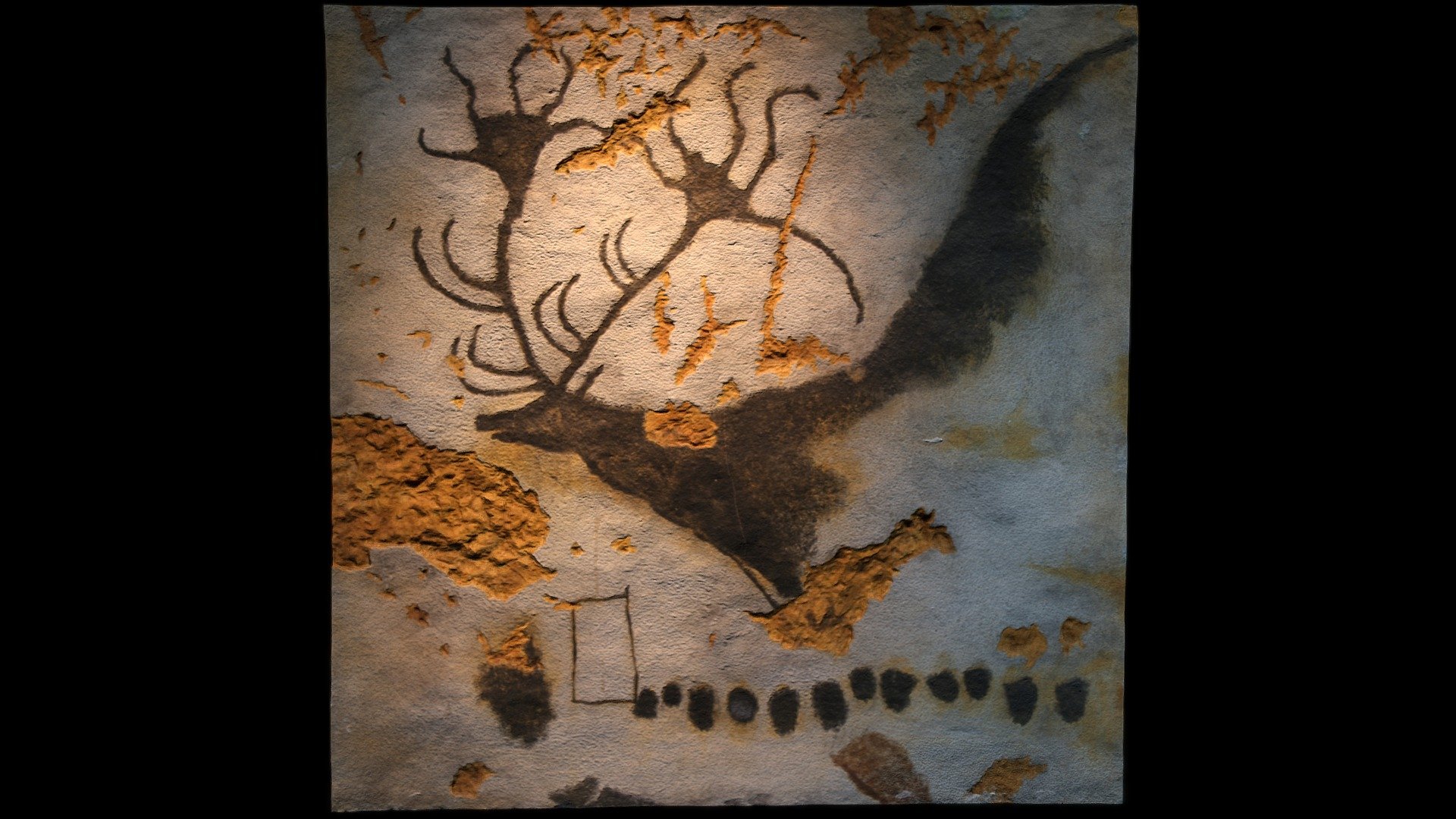 Scene with large deer from the Lascaux Cave