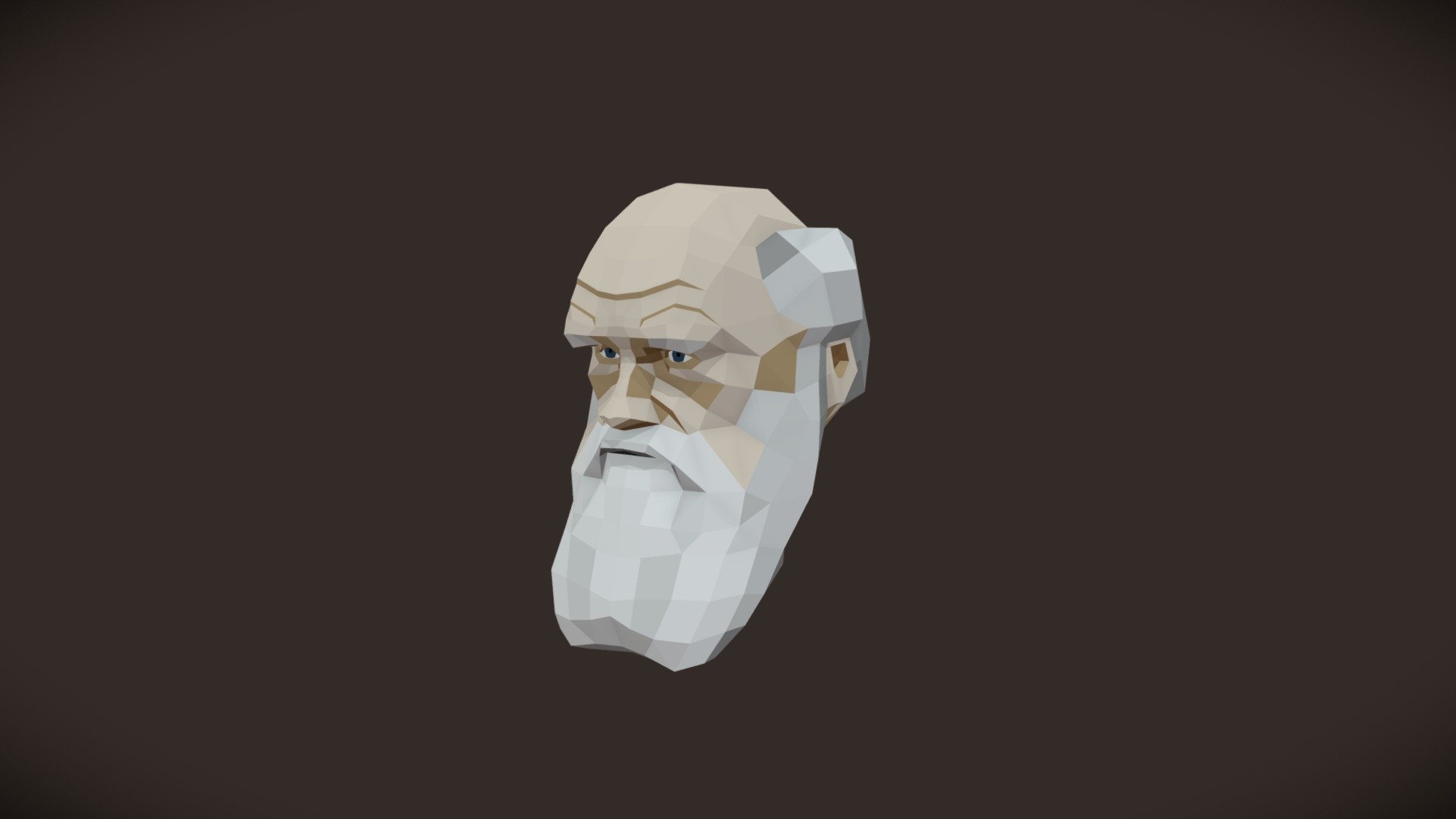 Charles Darwin - Poly Art