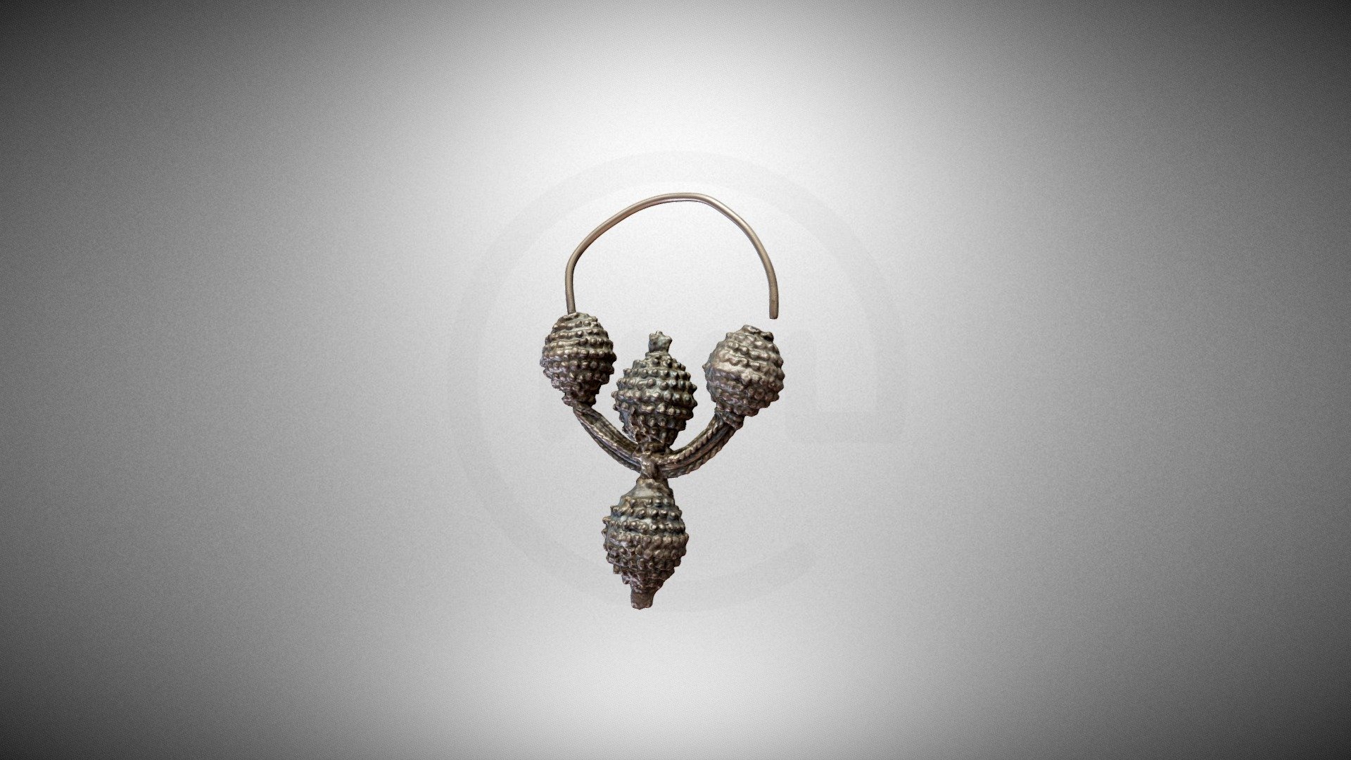 Earring with four beads