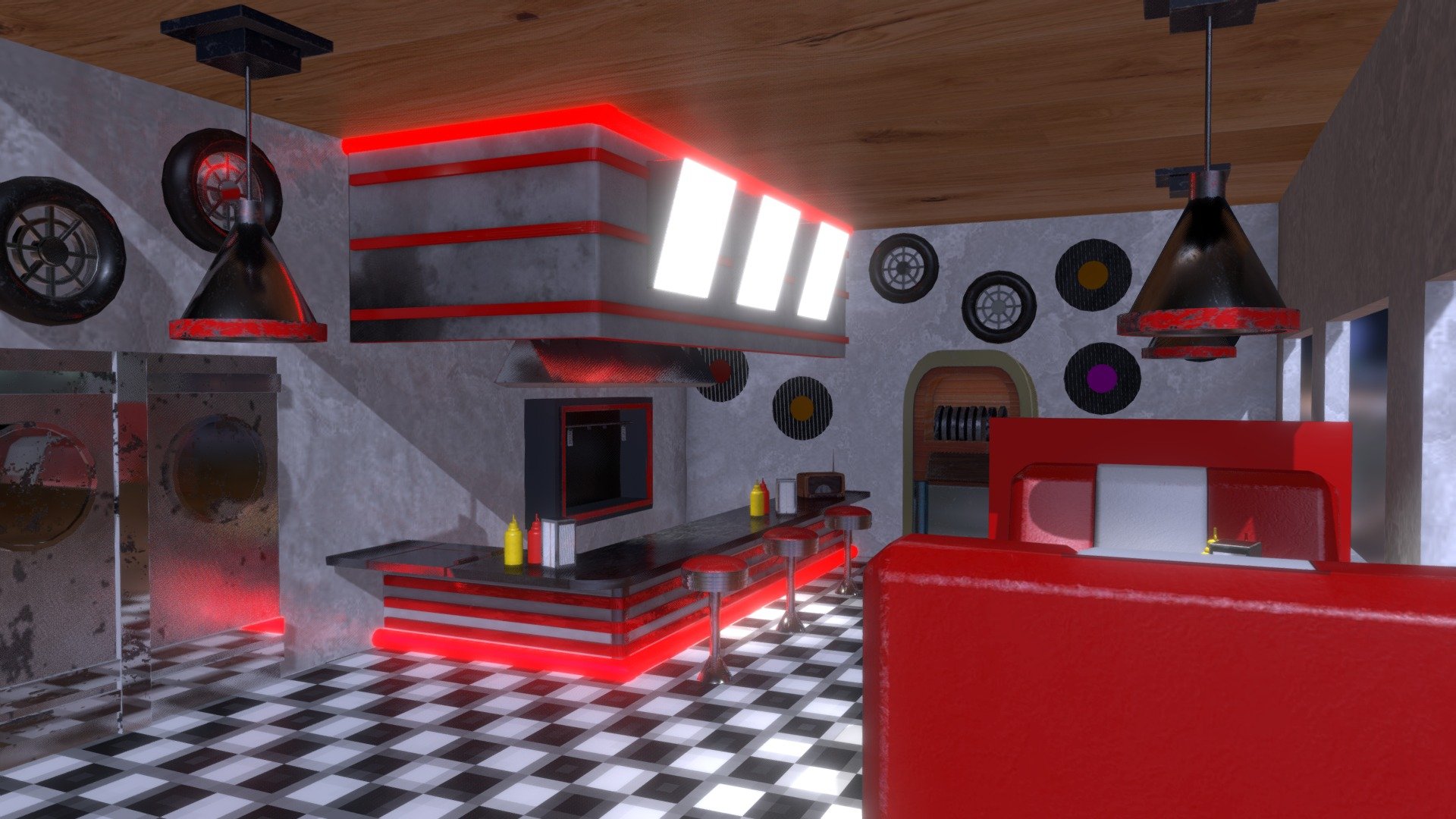 Remake of my American Diner 3D scene