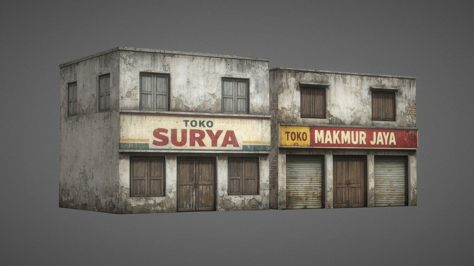Old Indonesian Shop Buildings