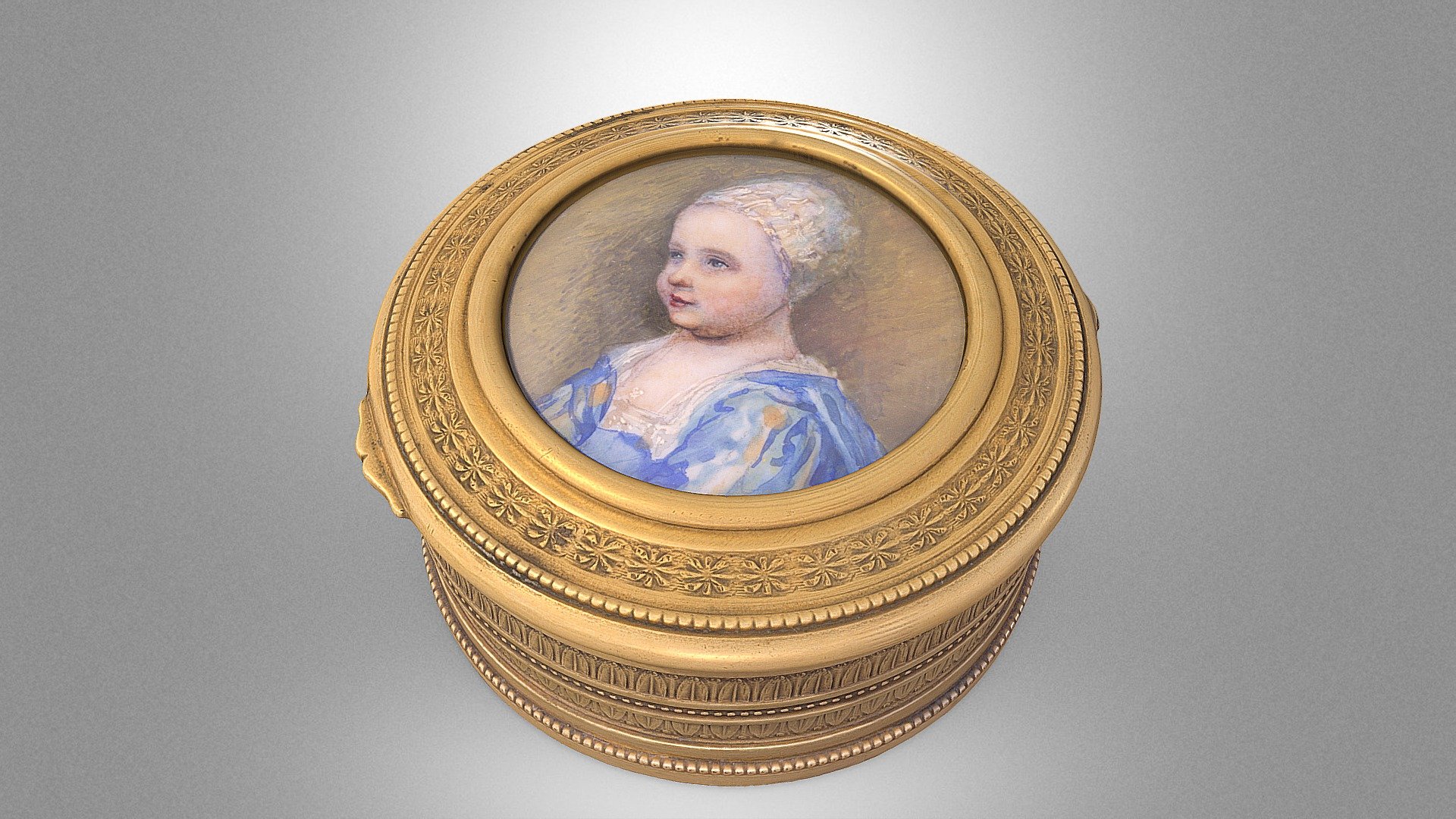 Snuffbox with a portrait miniature